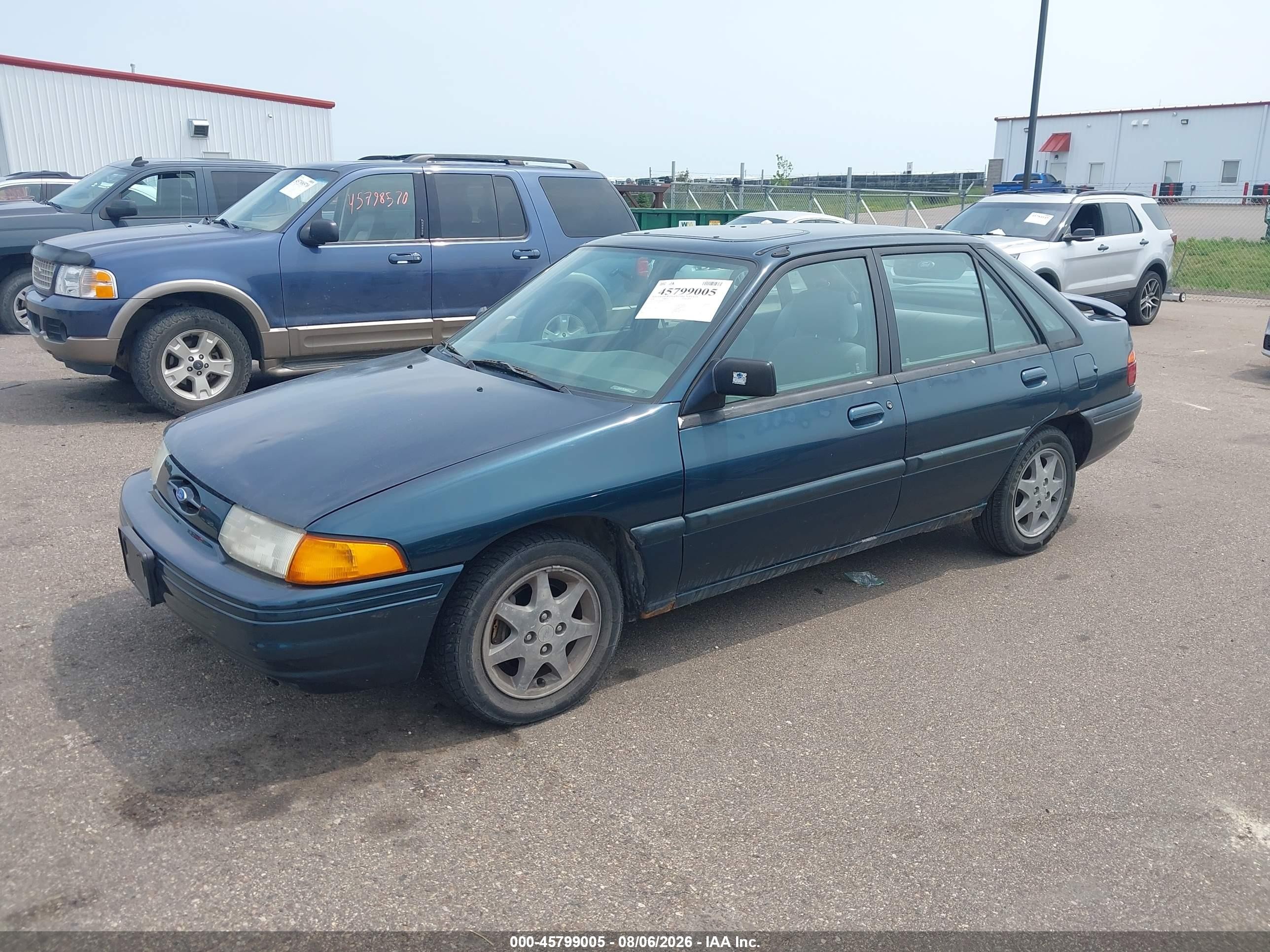 1996 Ford Escort Lx Green vin: 1FASP14J8TW135795