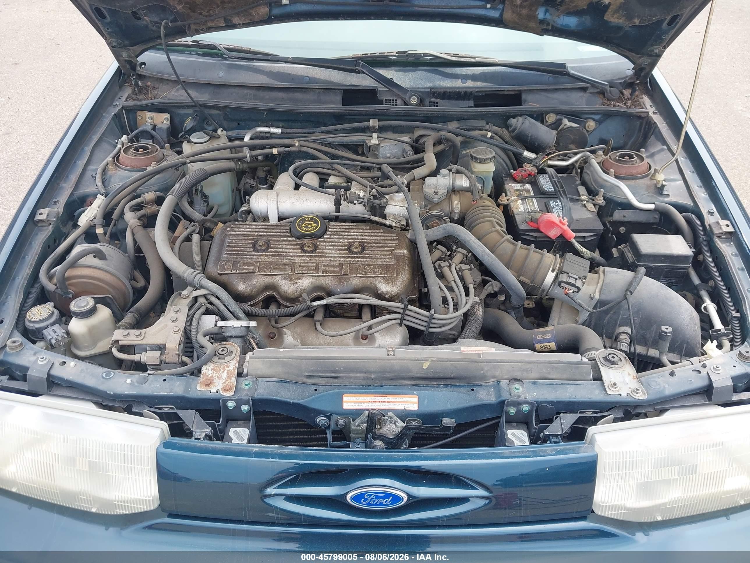 1996 Ford Escort Lx Green vin: 1FASP14J8TW135795
