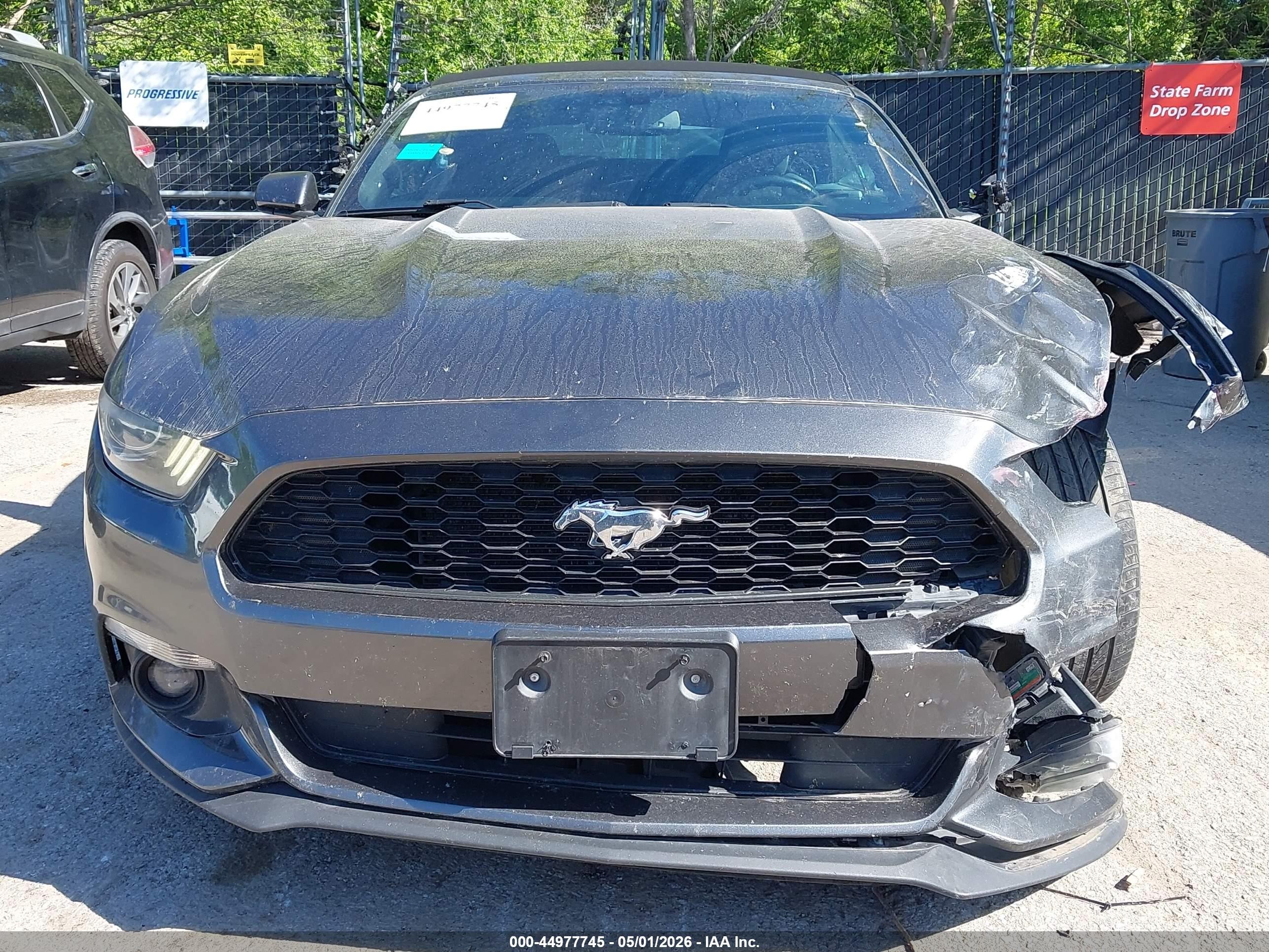 2015 Ford Mustang V6 Gray vin: 1FATP8EM3F5338450