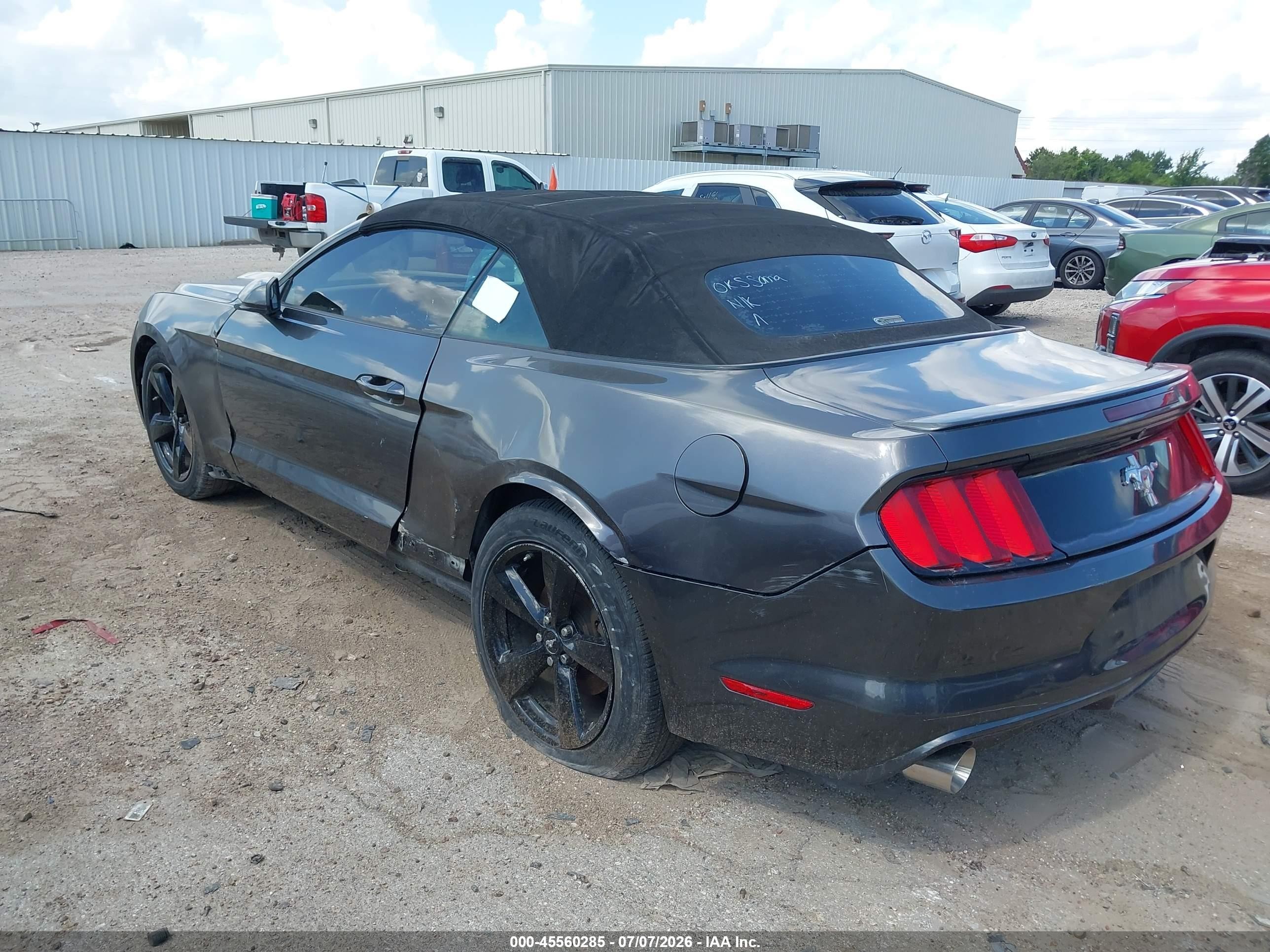 2015 Ford Mustang V6 Gray vin: 1FATP8EM3F5409632
