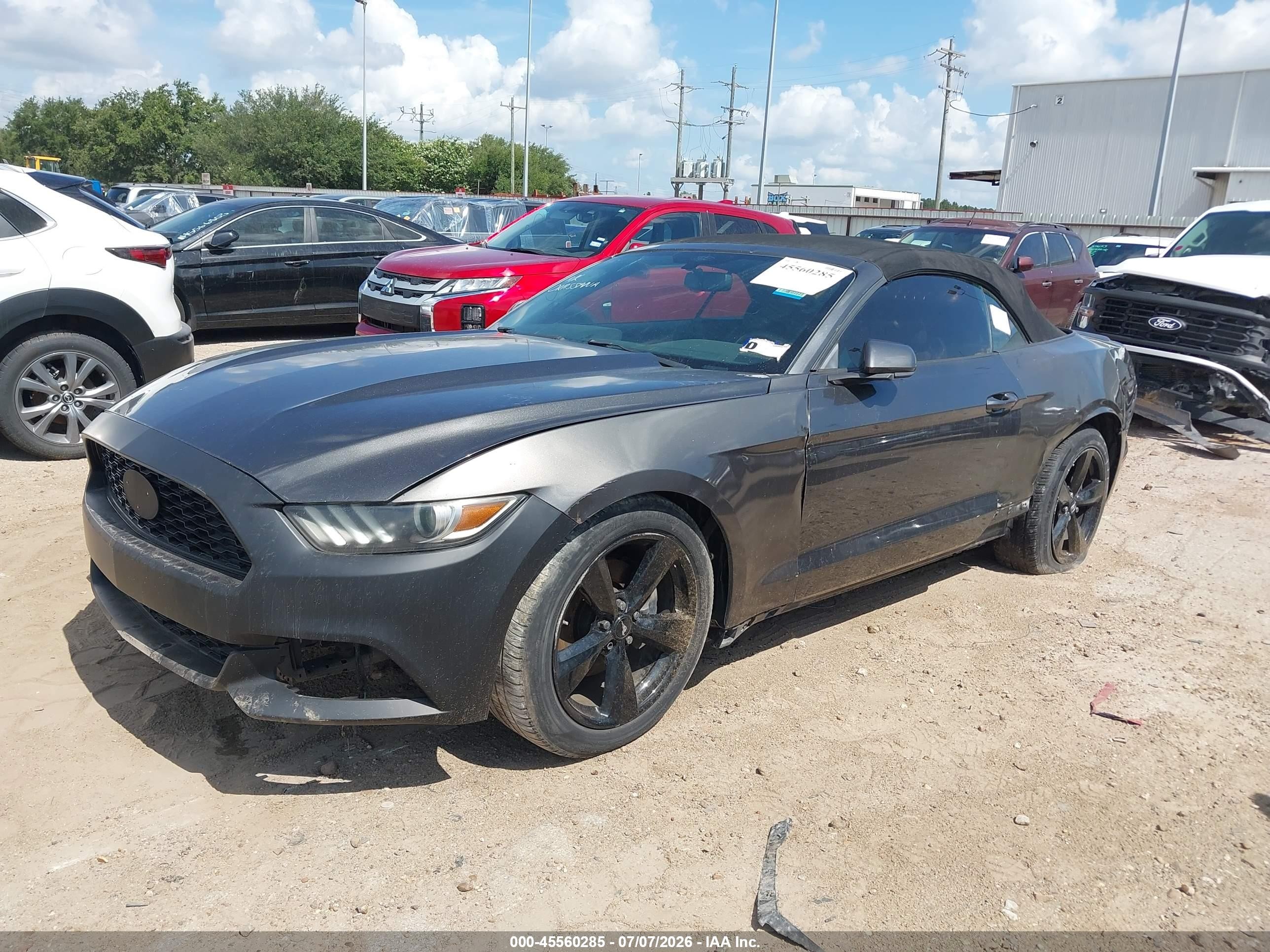 2015 Ford Mustang V6 Gray vin: 1FATP8EM3F5409632