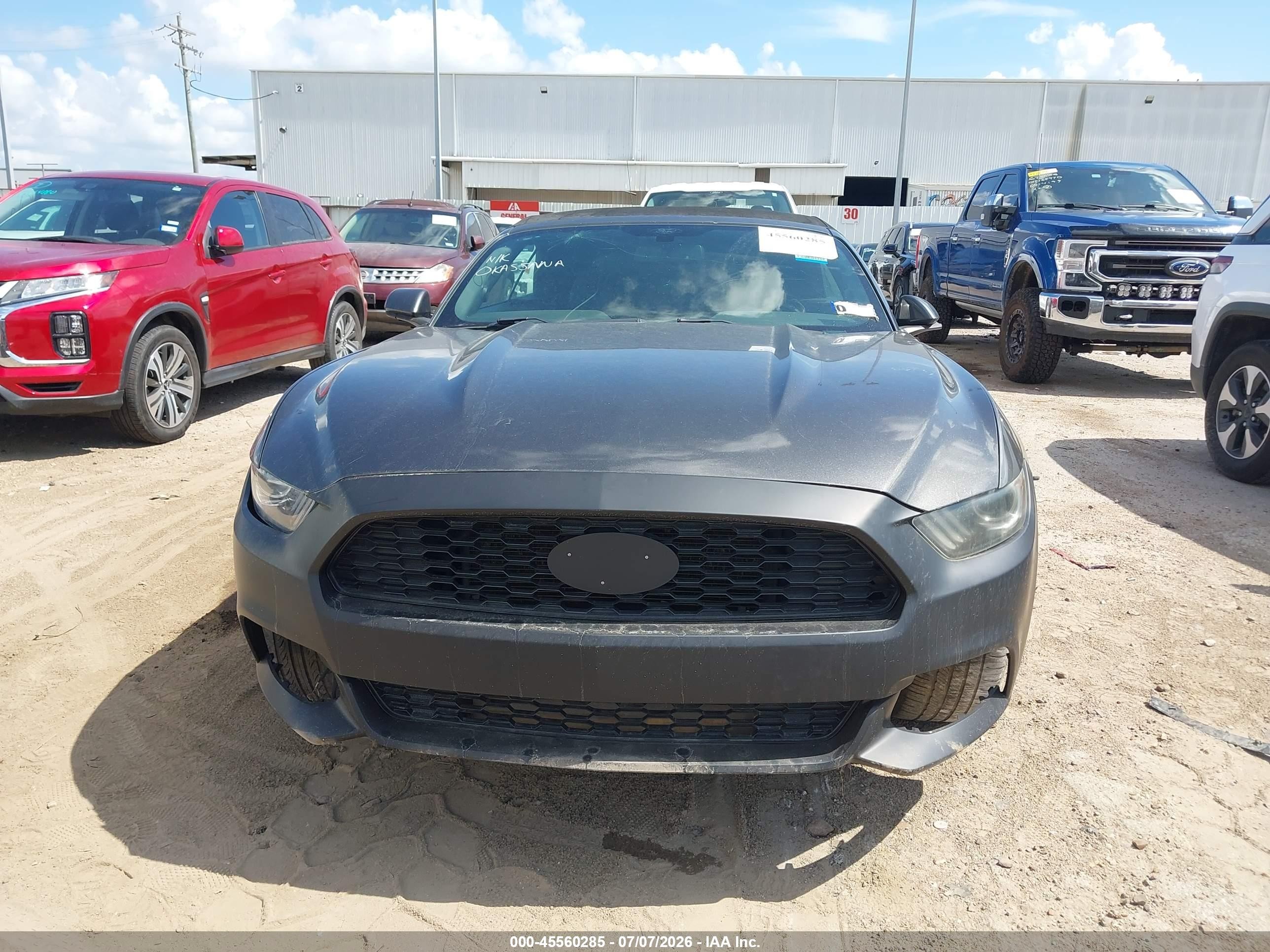 2015 Ford Mustang V6 Gray vin: 1FATP8EM3F5409632