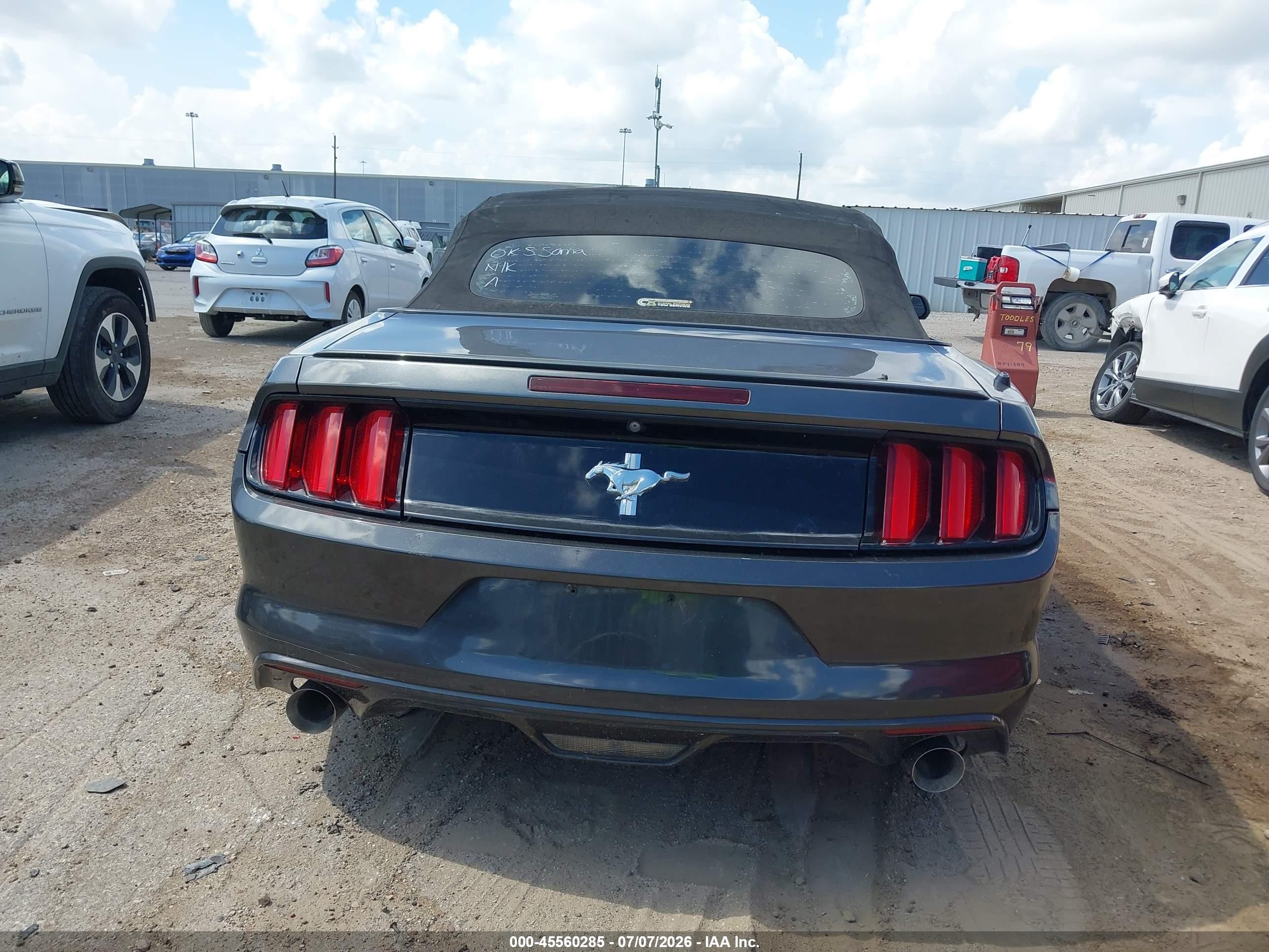 2015 Ford Mustang V6 Gray vin: 1FATP8EM3F5409632