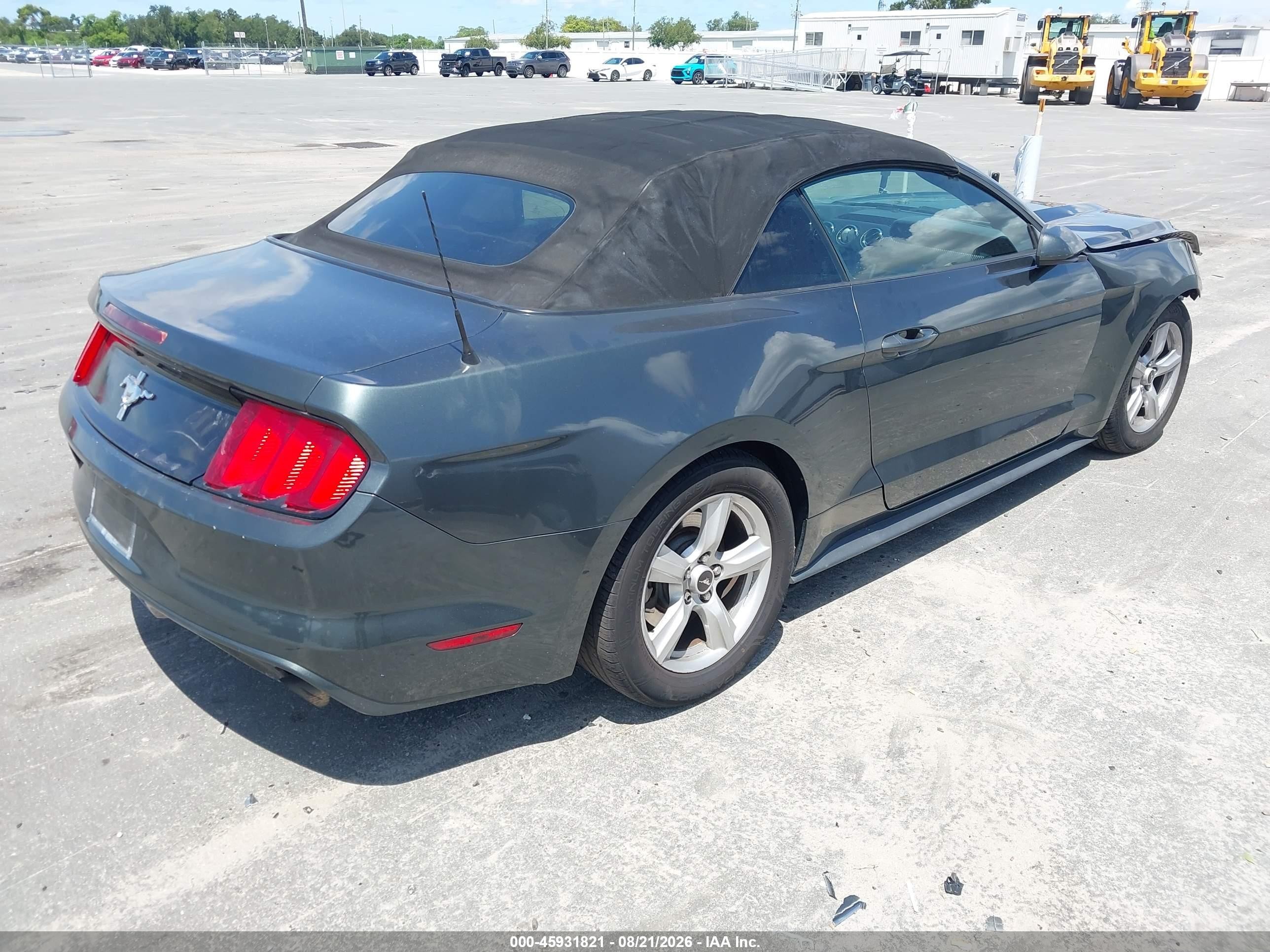 2015 Ford Mustang V6 Gray vin: 1FATP8EM4F5386829