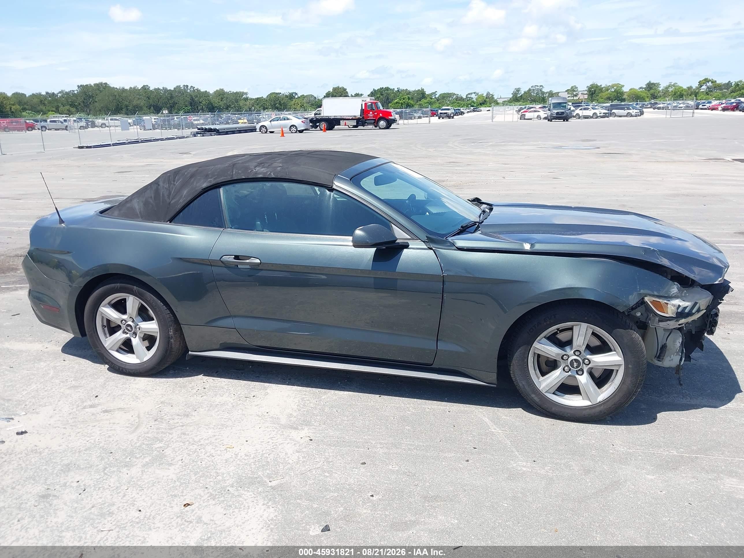 2015 Ford Mustang V6 Gray vin: 1FATP8EM4F5386829