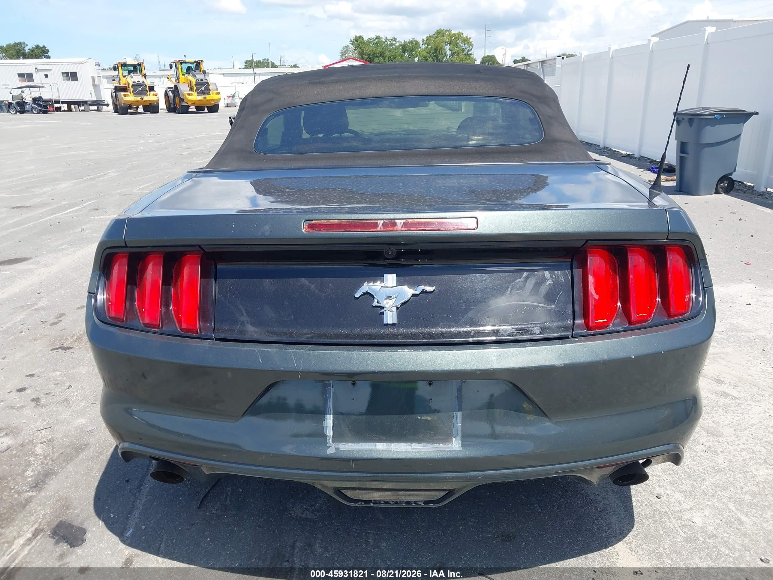 2015 Ford Mustang V6 Gray vin: 1FATP8EM4F5386829