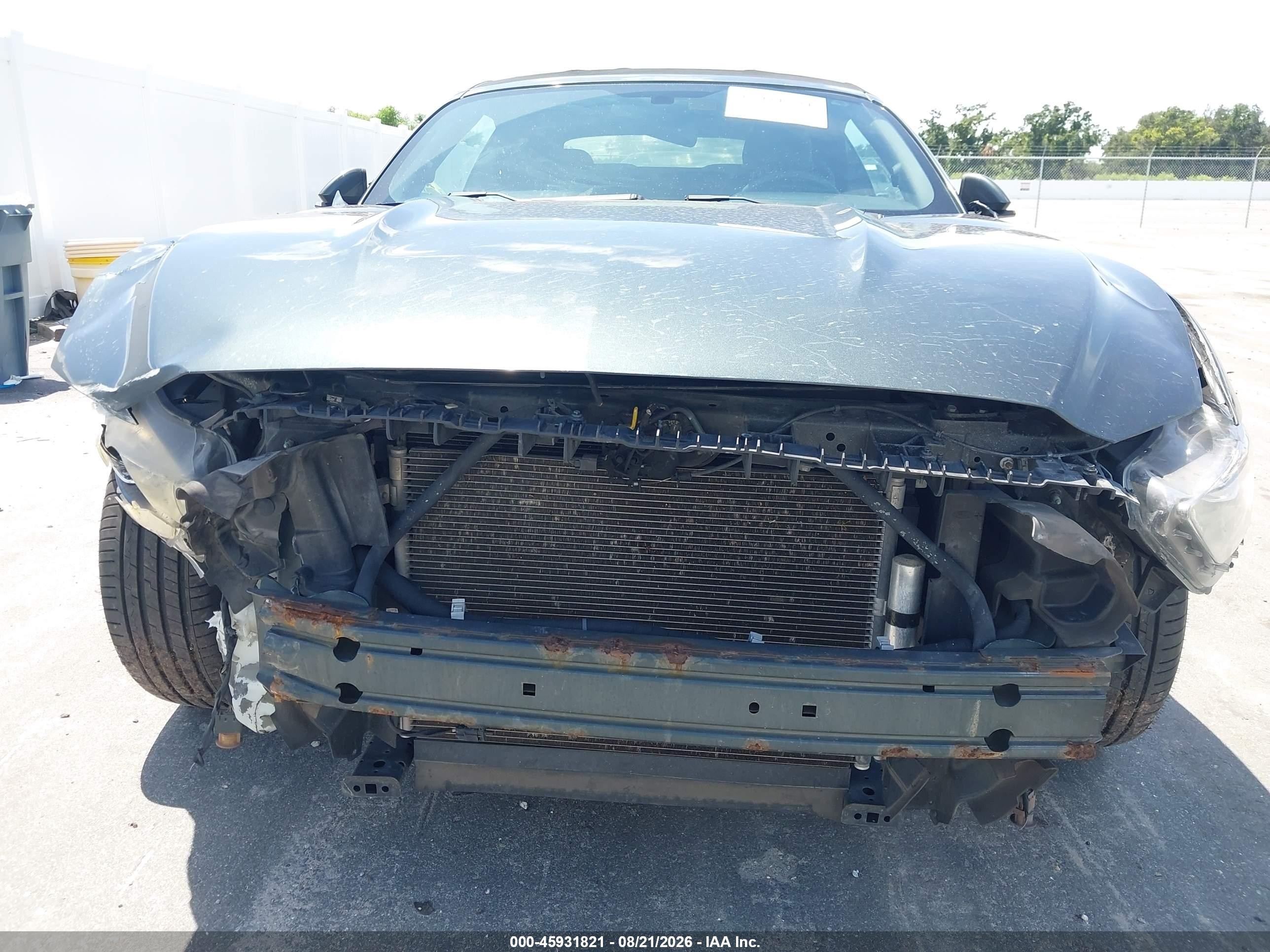2015 Ford Mustang V6 Gray vin: 1FATP8EM4F5386829
