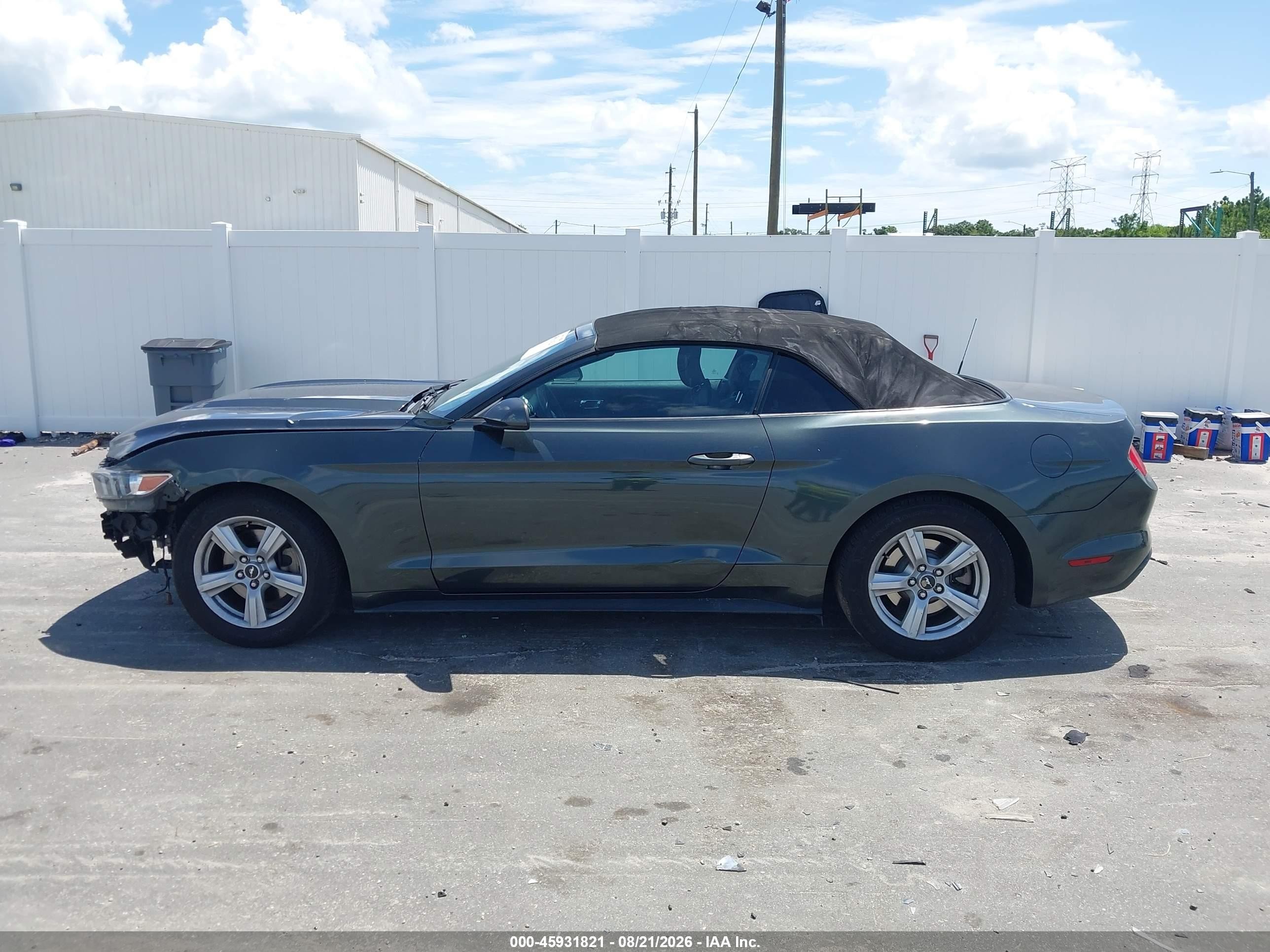 2015 Ford Mustang V6 Gray vin: 1FATP8EM4F5386829