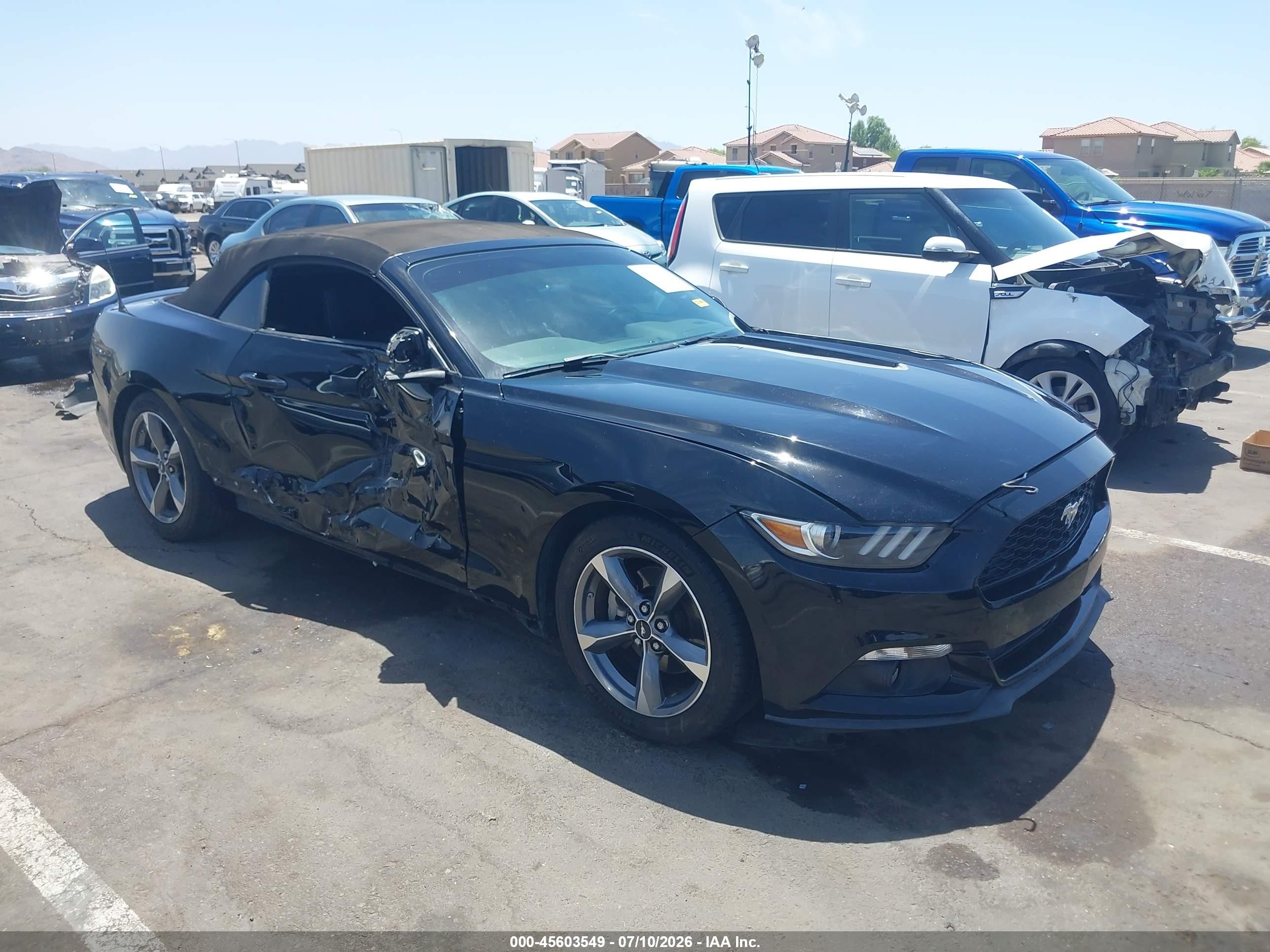 2015 Ford Mustang V6 Black vin: 1FATP8EM4F5427198
