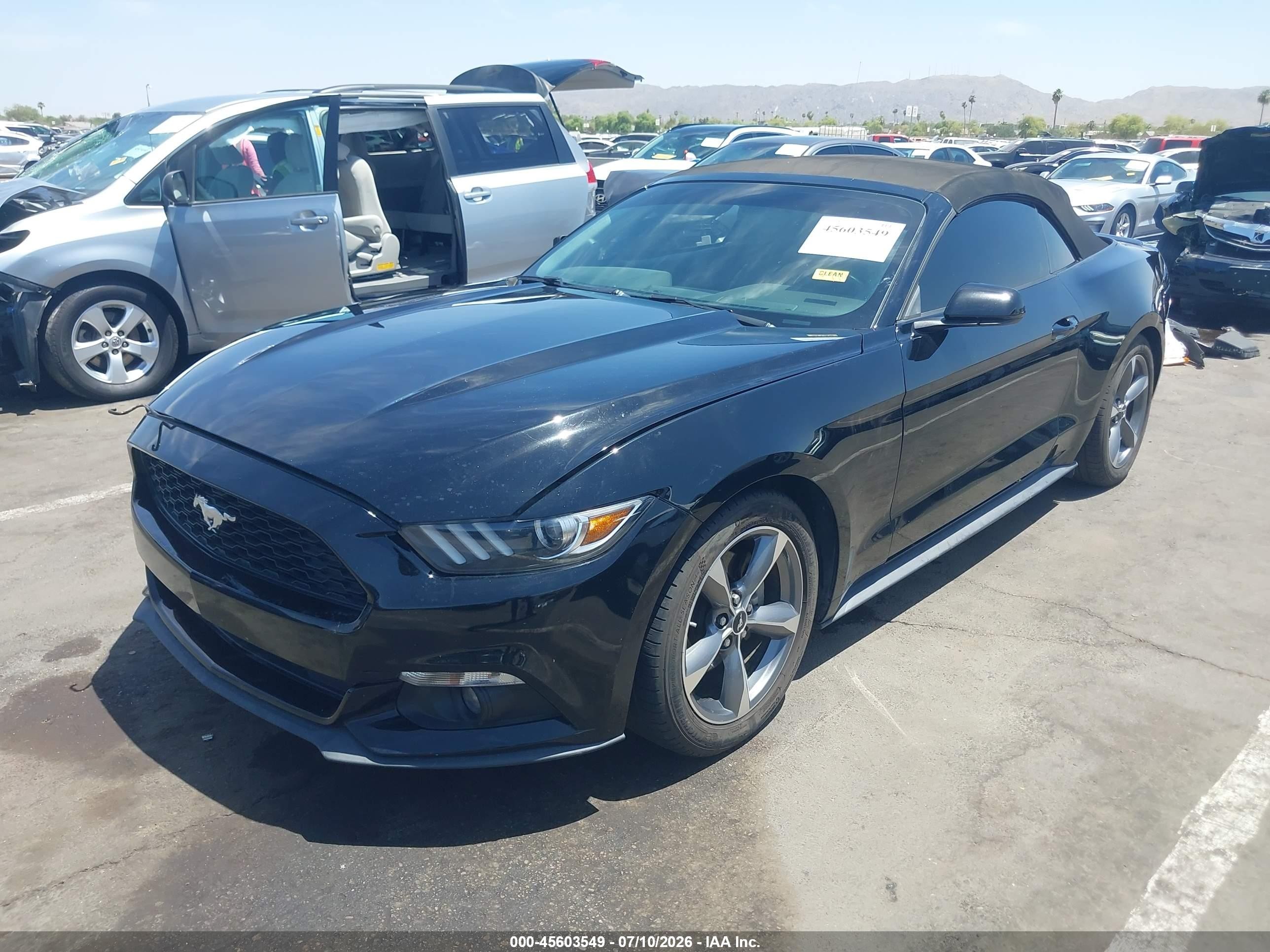 2015 Ford Mustang V6 Black vin: 1FATP8EM4F5427198