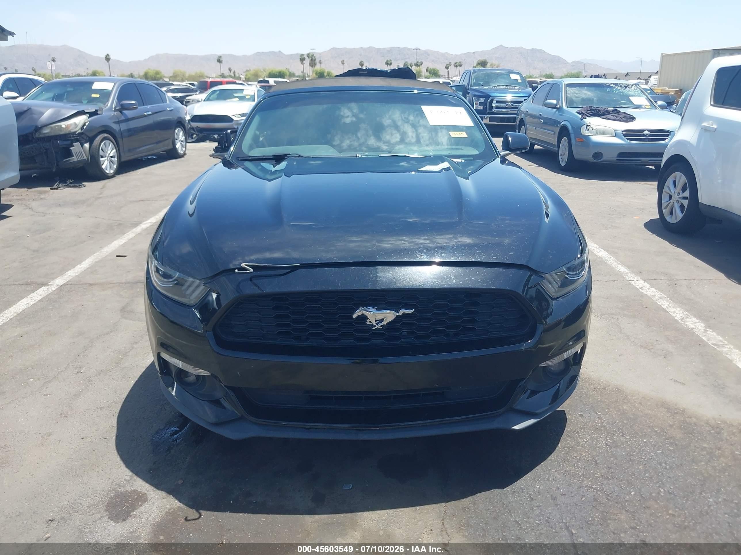 2015 Ford Mustang V6 Black vin: 1FATP8EM4F5427198