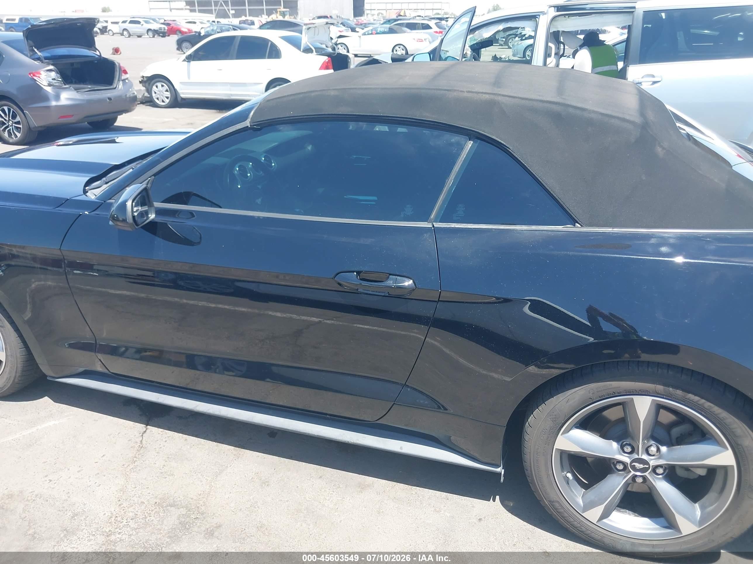 2015 Ford Mustang V6 Black vin: 1FATP8EM4F5427198
