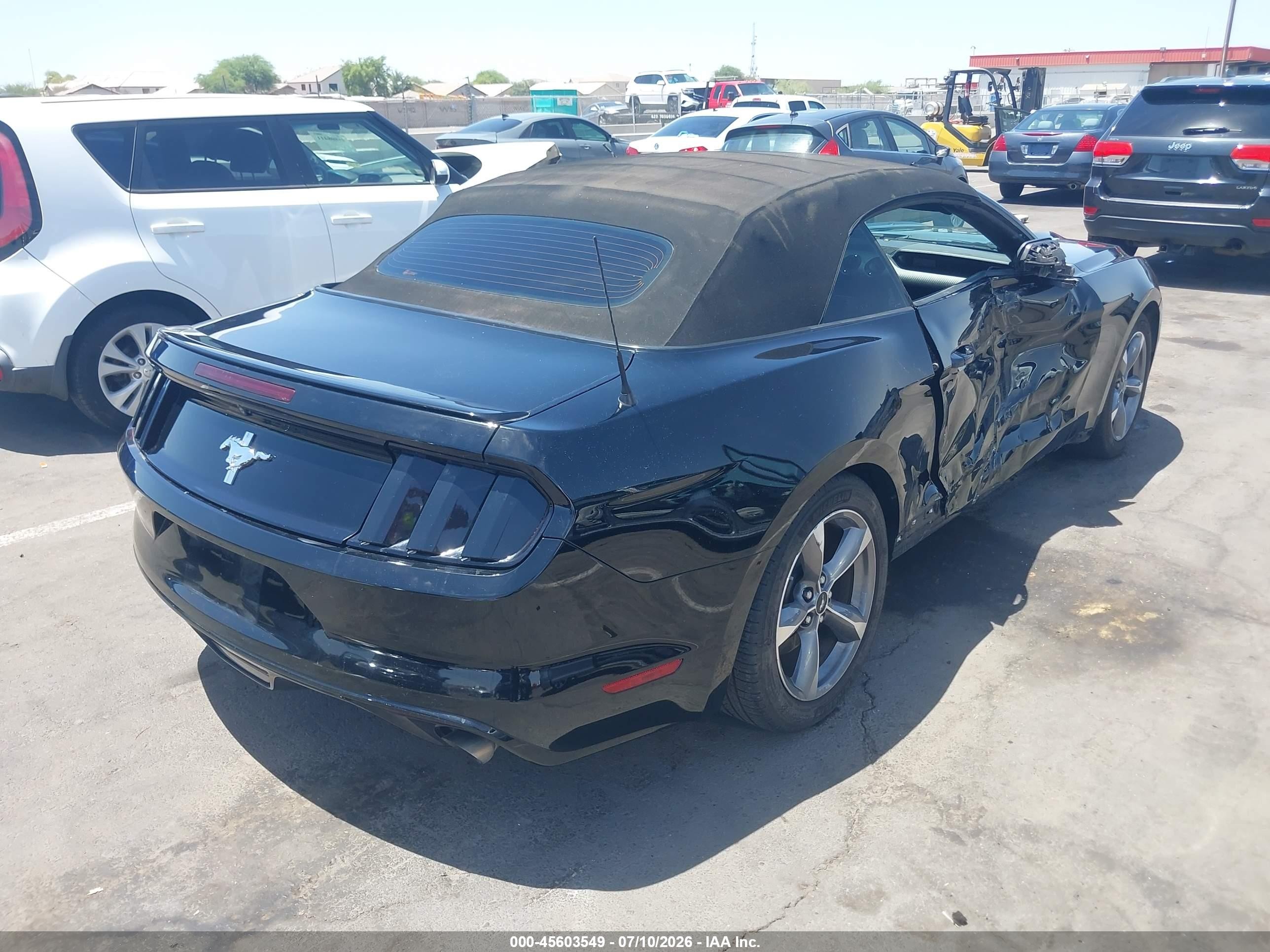 2015 Ford Mustang V6 Black vin: 1FATP8EM4F5427198