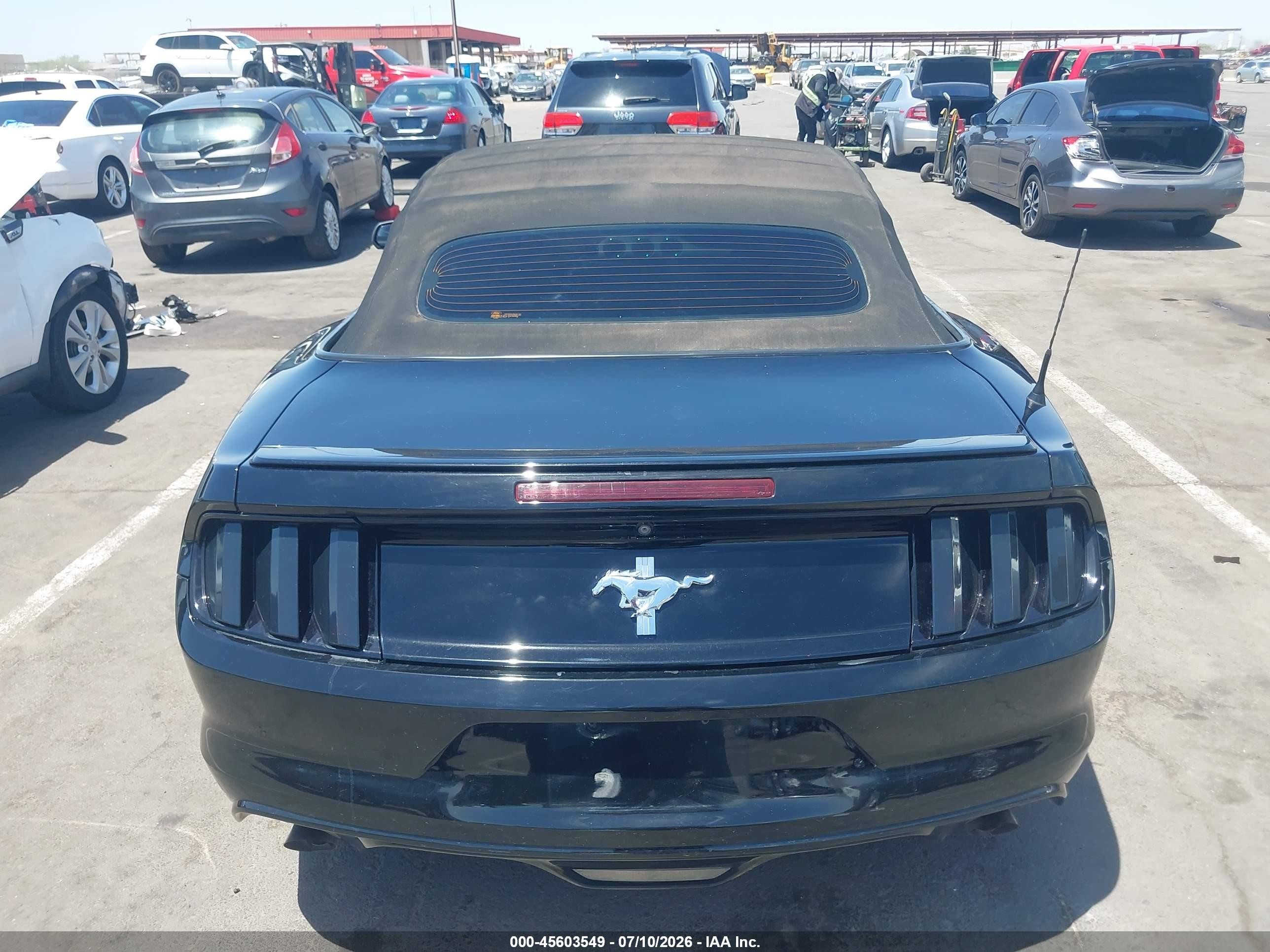 2015 Ford Mustang V6 Black vin: 1FATP8EM4F5427198