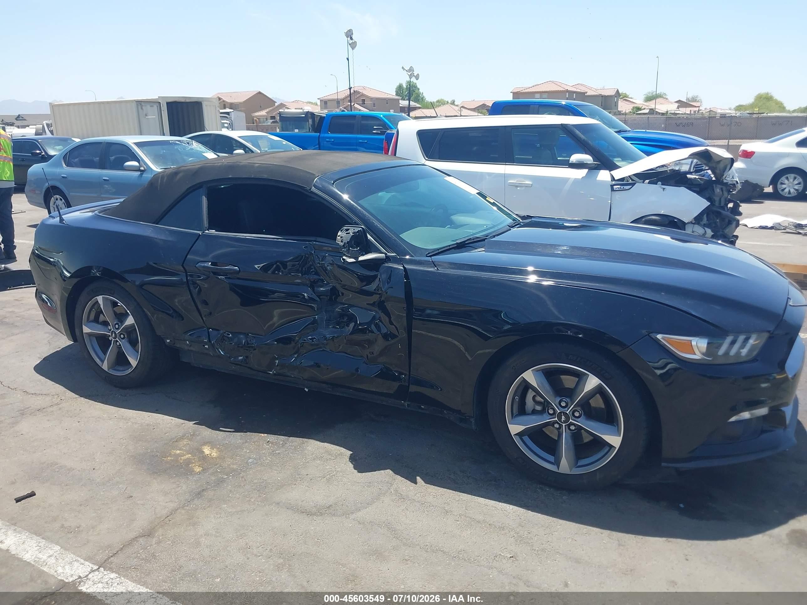 2015 Ford Mustang V6 Black vin: 1FATP8EM4F5427198