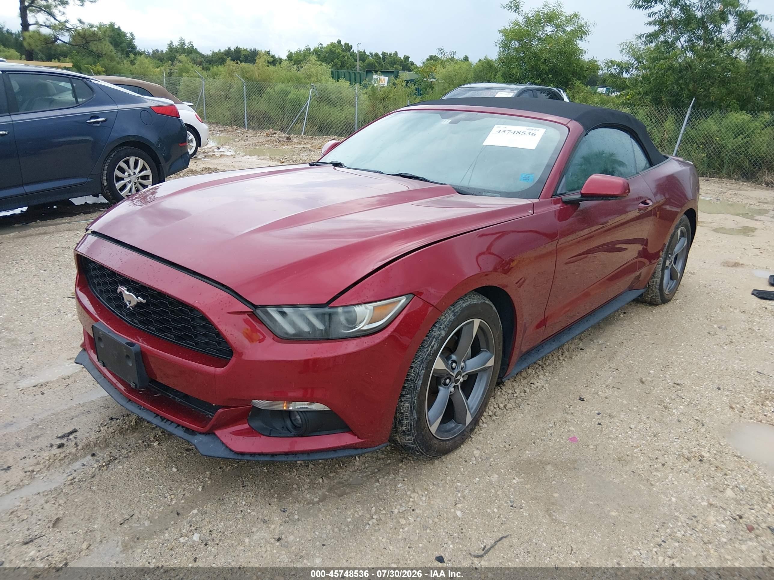2015 Ford Mustang V6 Красный vin: 1FATP8EM6F5341536