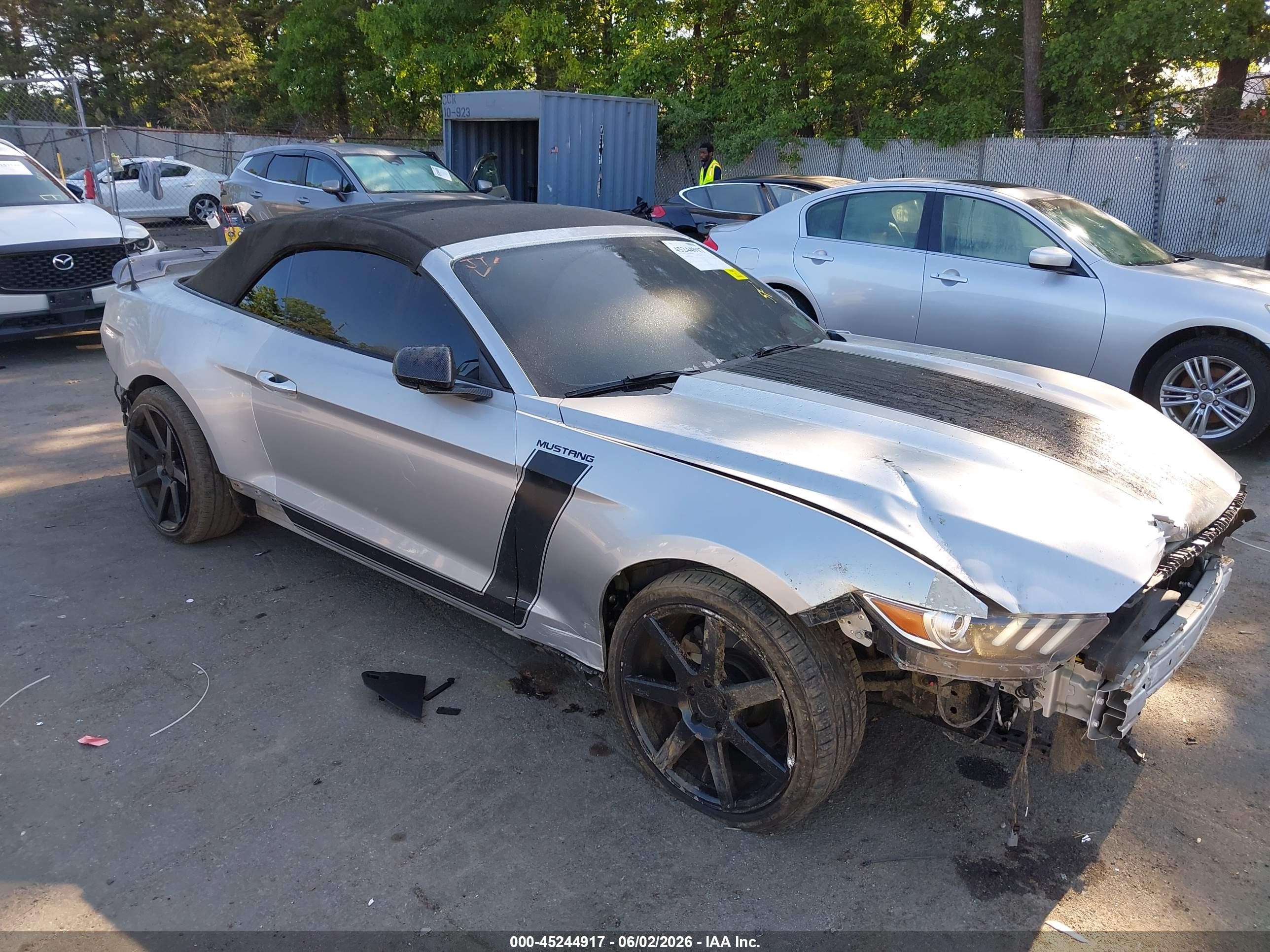 2015 Ford Mustang V6 Silver vin: 1FATP8EM6F5352486
