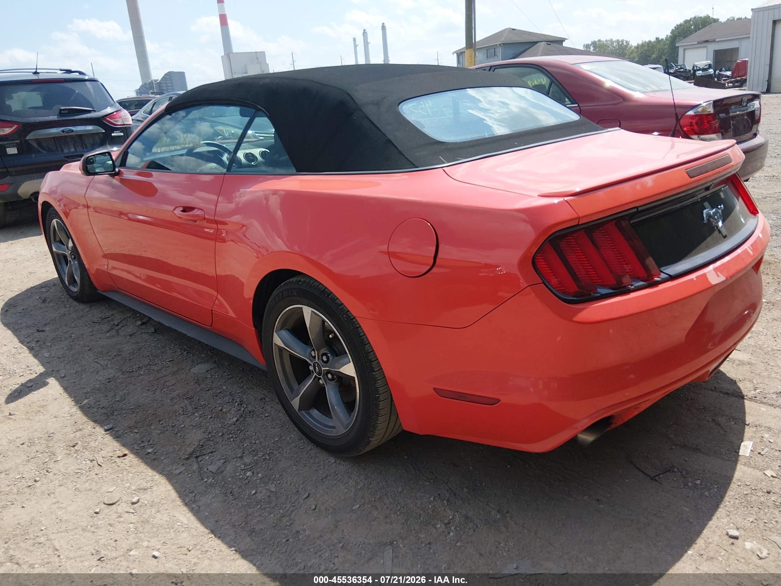 2015 Ford Mustang V6 Orange vin: 1FATP8EM6F5353184