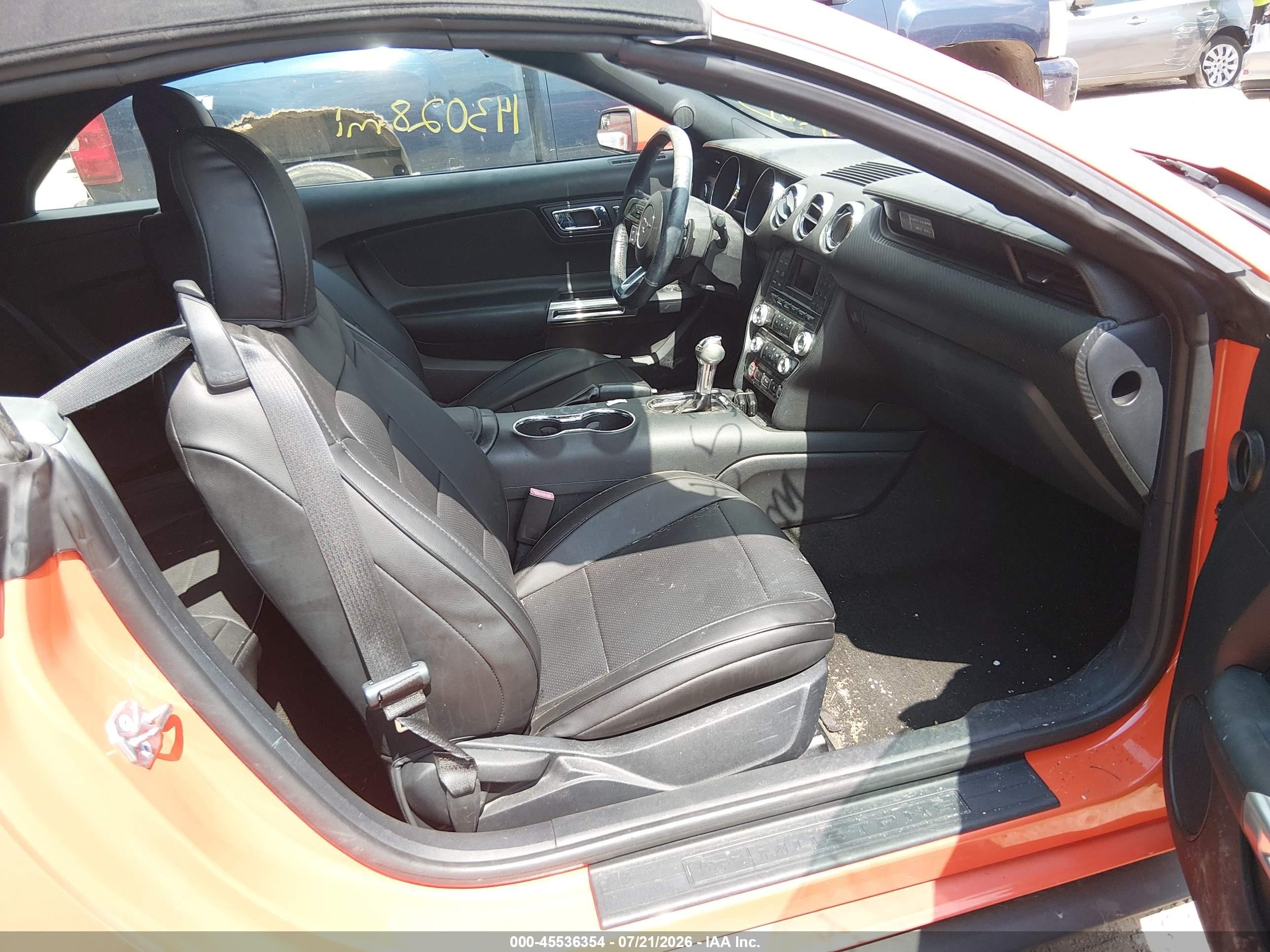 2015 Ford Mustang V6 Orange vin: 1FATP8EM6F5353184