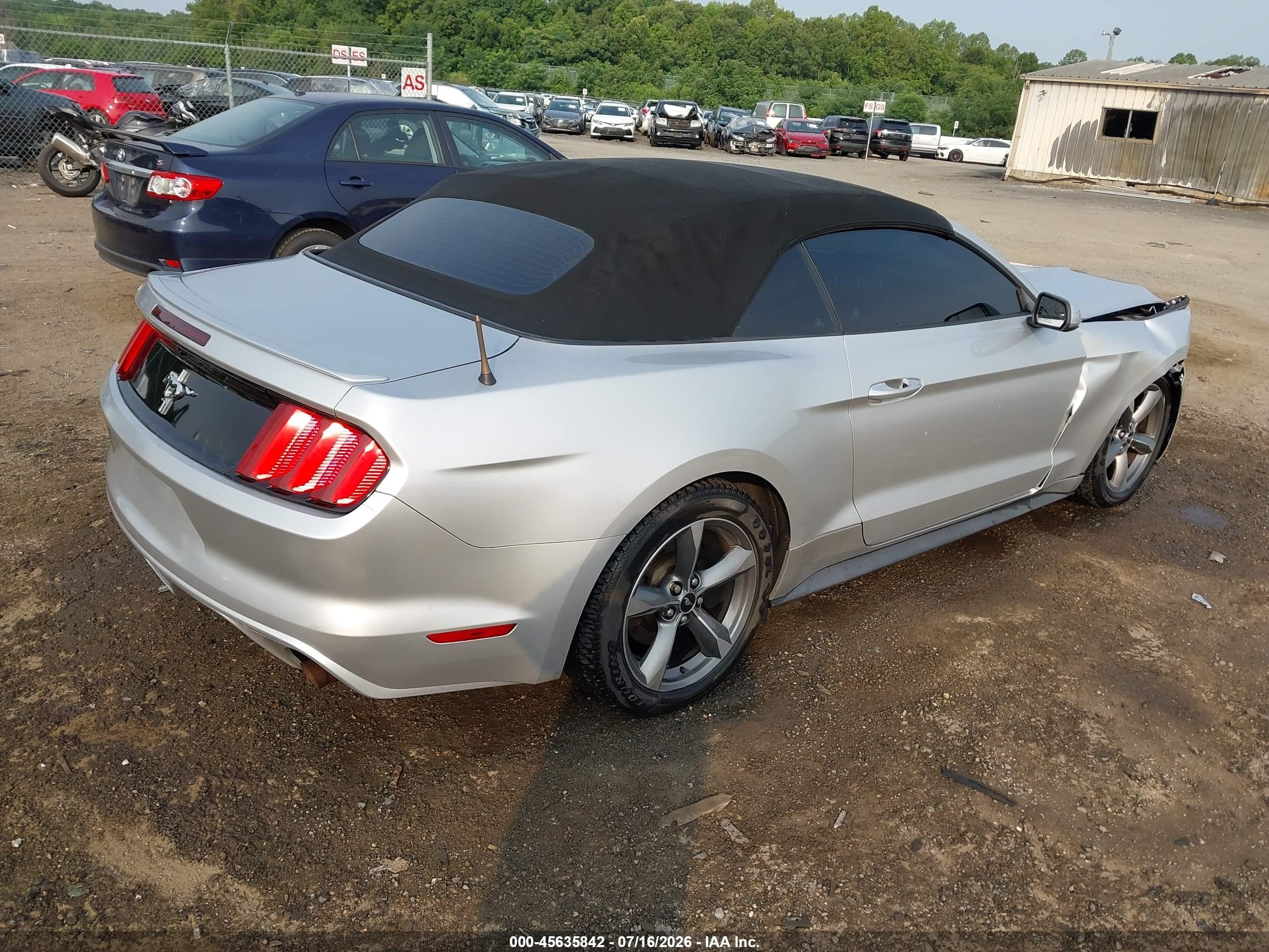 2015 Ford Mustang V6 Silver vin: 1FATP8EM7F5332411