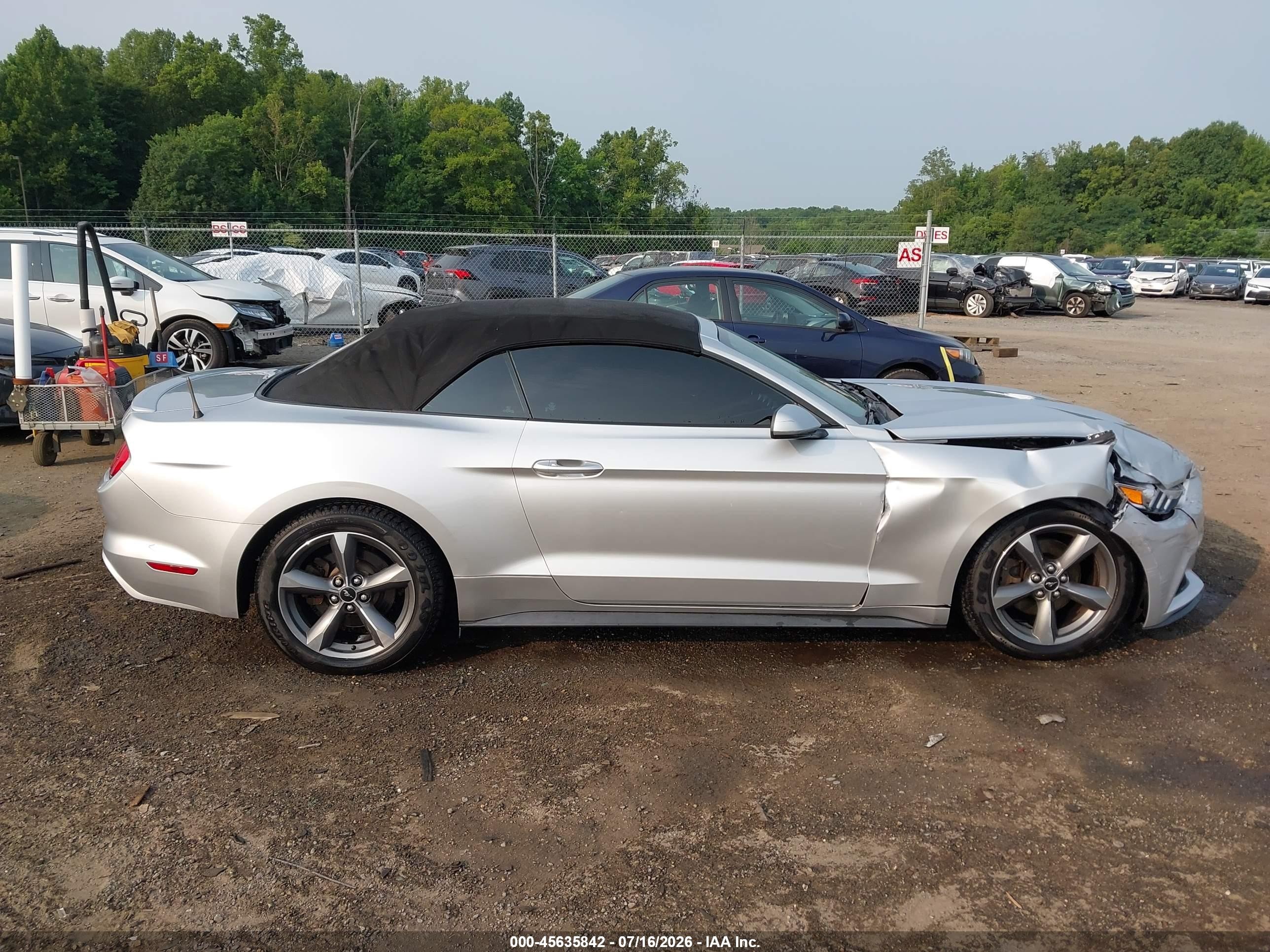 2015 Ford Mustang V6 Silver vin: 1FATP8EM7F5332411