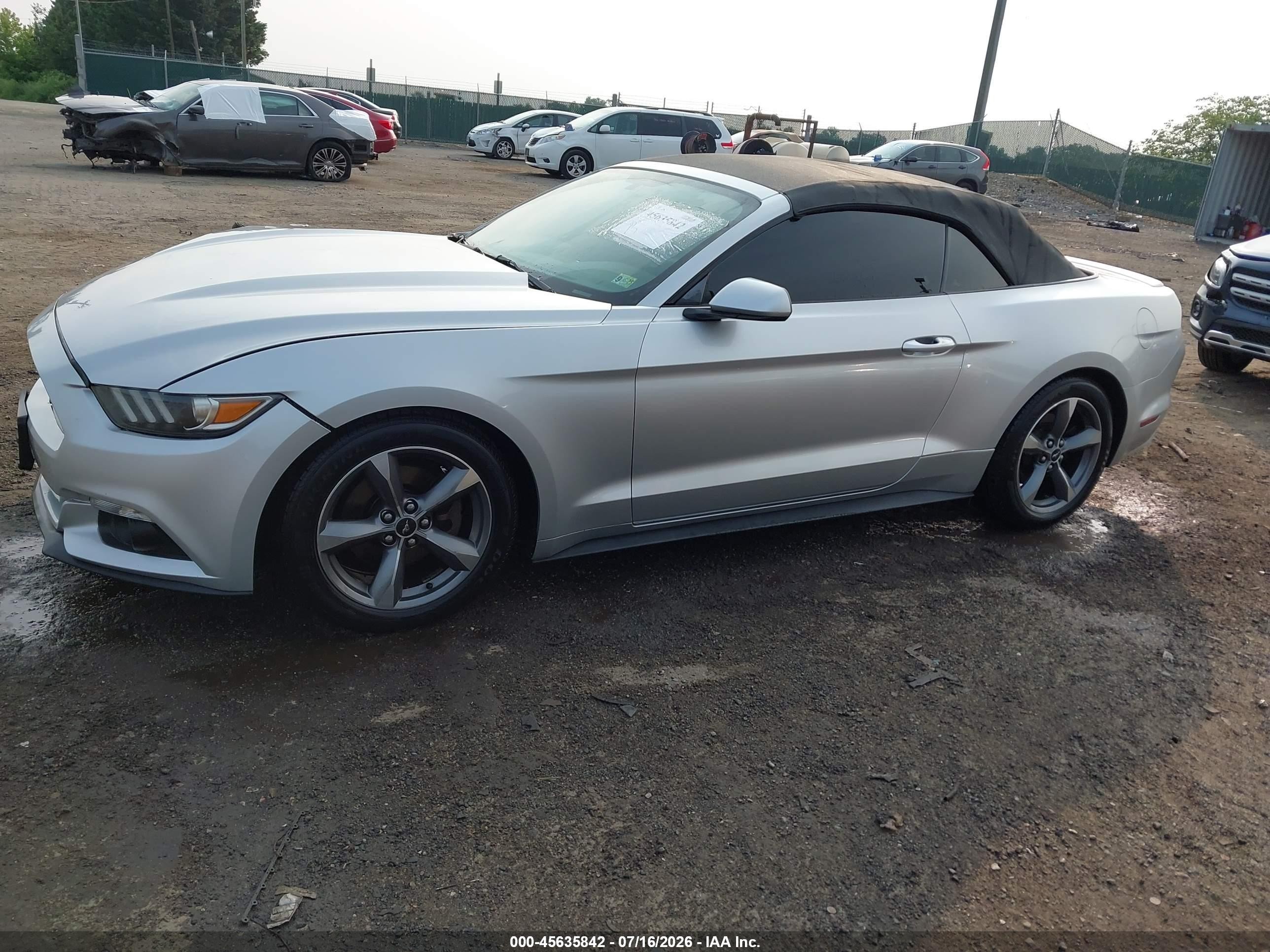 2015 Ford Mustang V6 Silver vin: 1FATP8EM7F5332411
