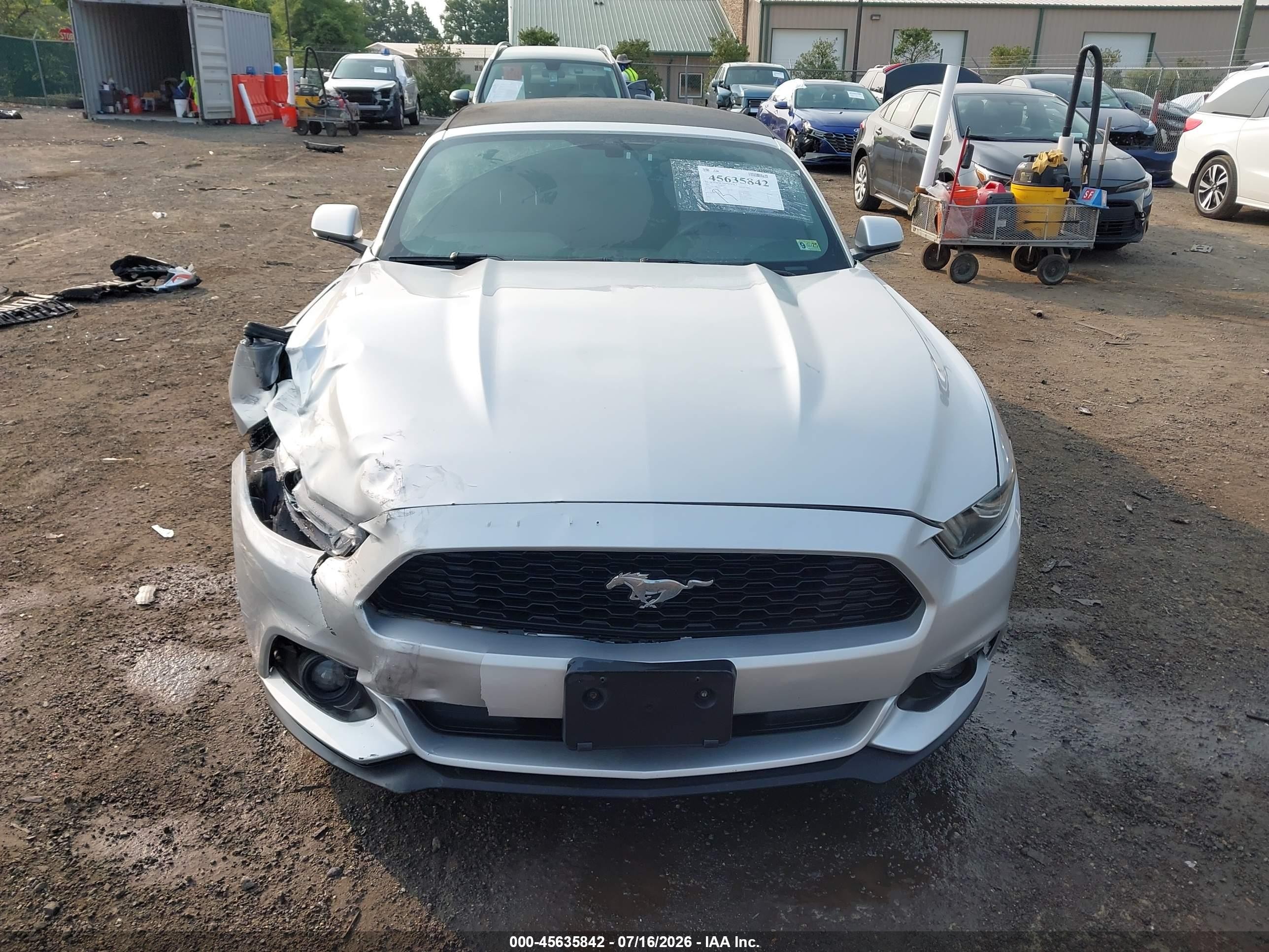 2015 Ford Mustang V6 Silver vin: 1FATP8EM7F5332411