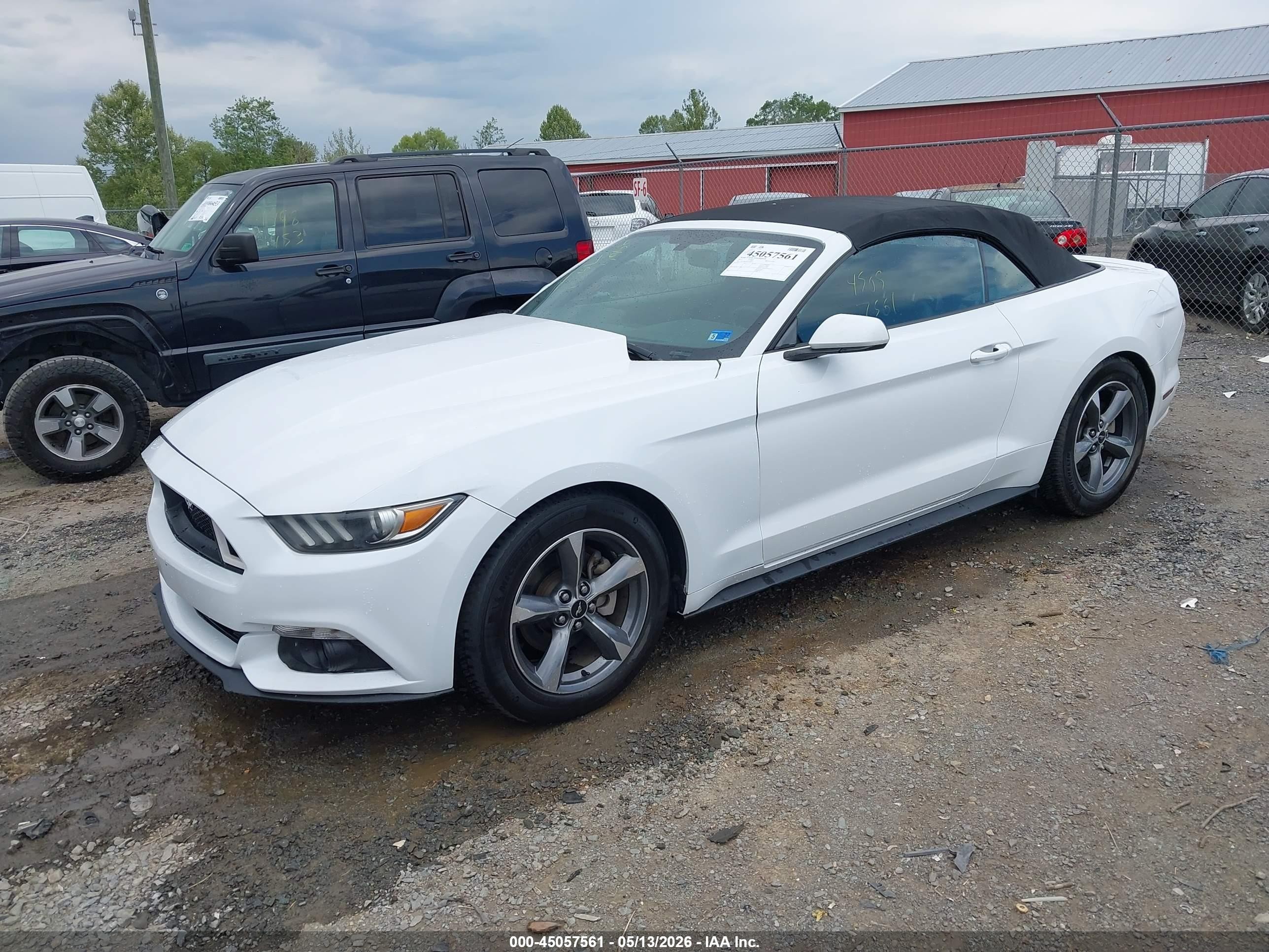 2015 Ford Mustang V6 White vin: 1FATP8EM7F5383813