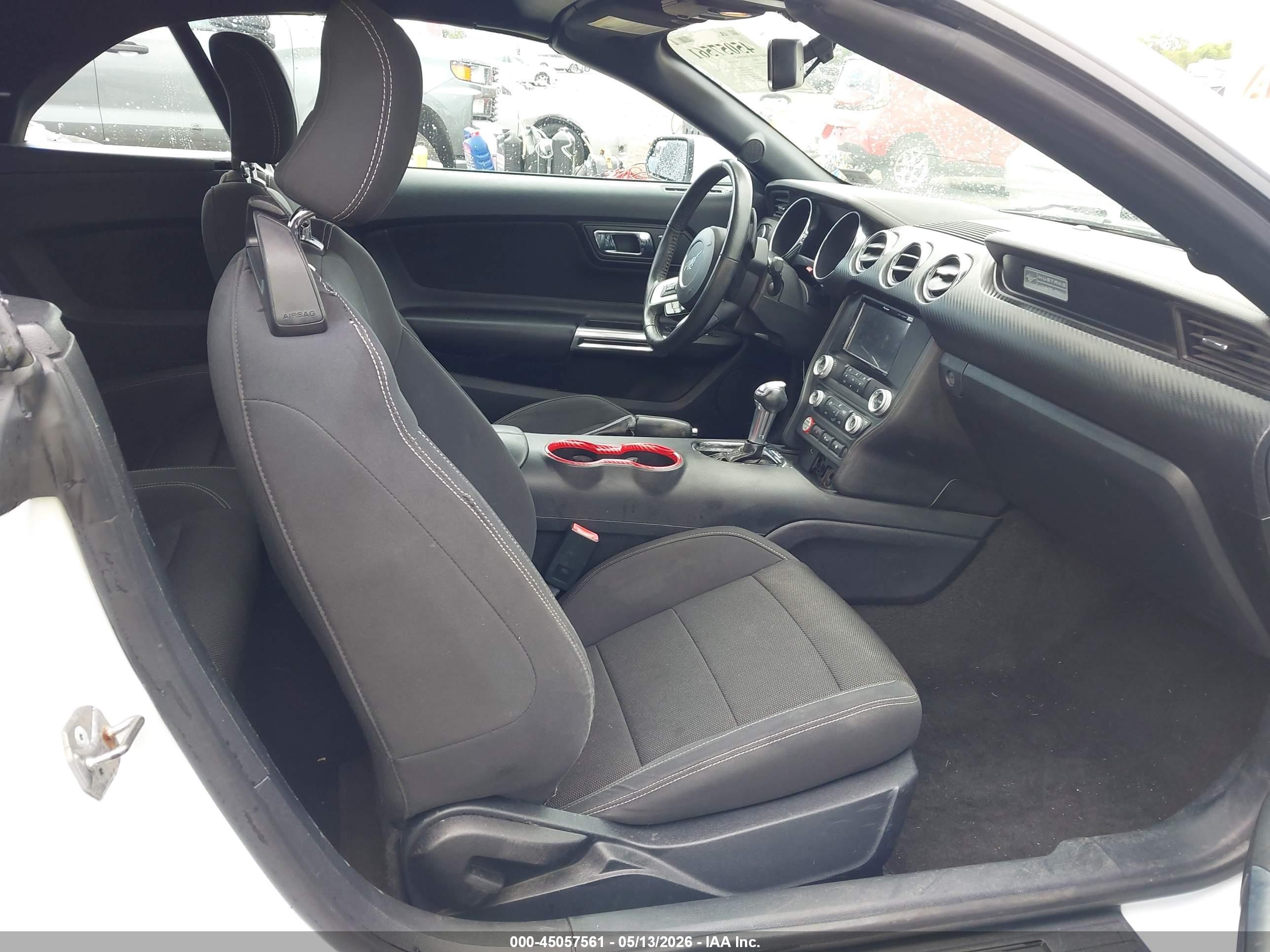 2015 Ford Mustang V6 White vin: 1FATP8EM7F5383813