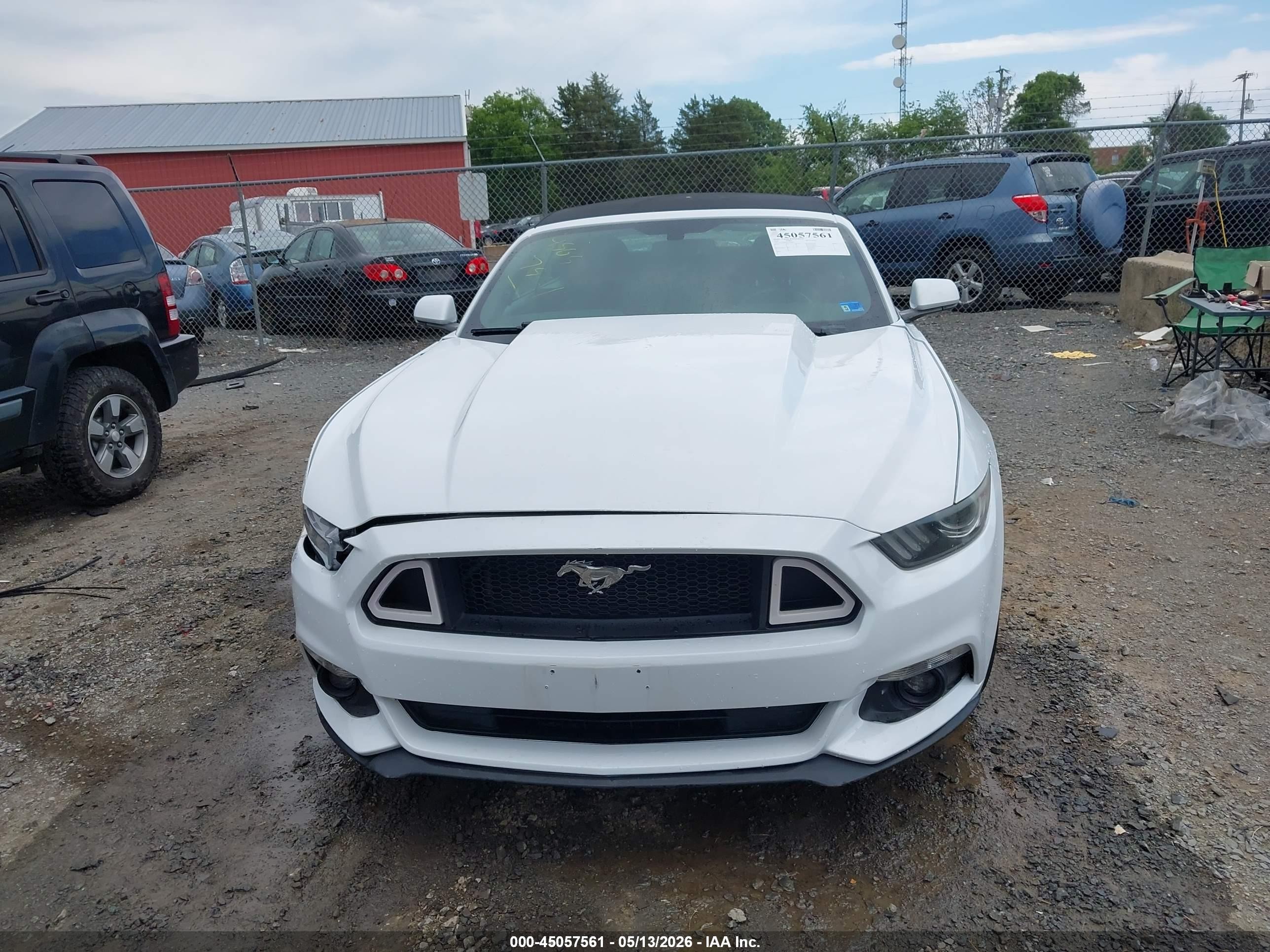 2015 Ford Mustang V6 White vin: 1FATP8EM7F5383813
