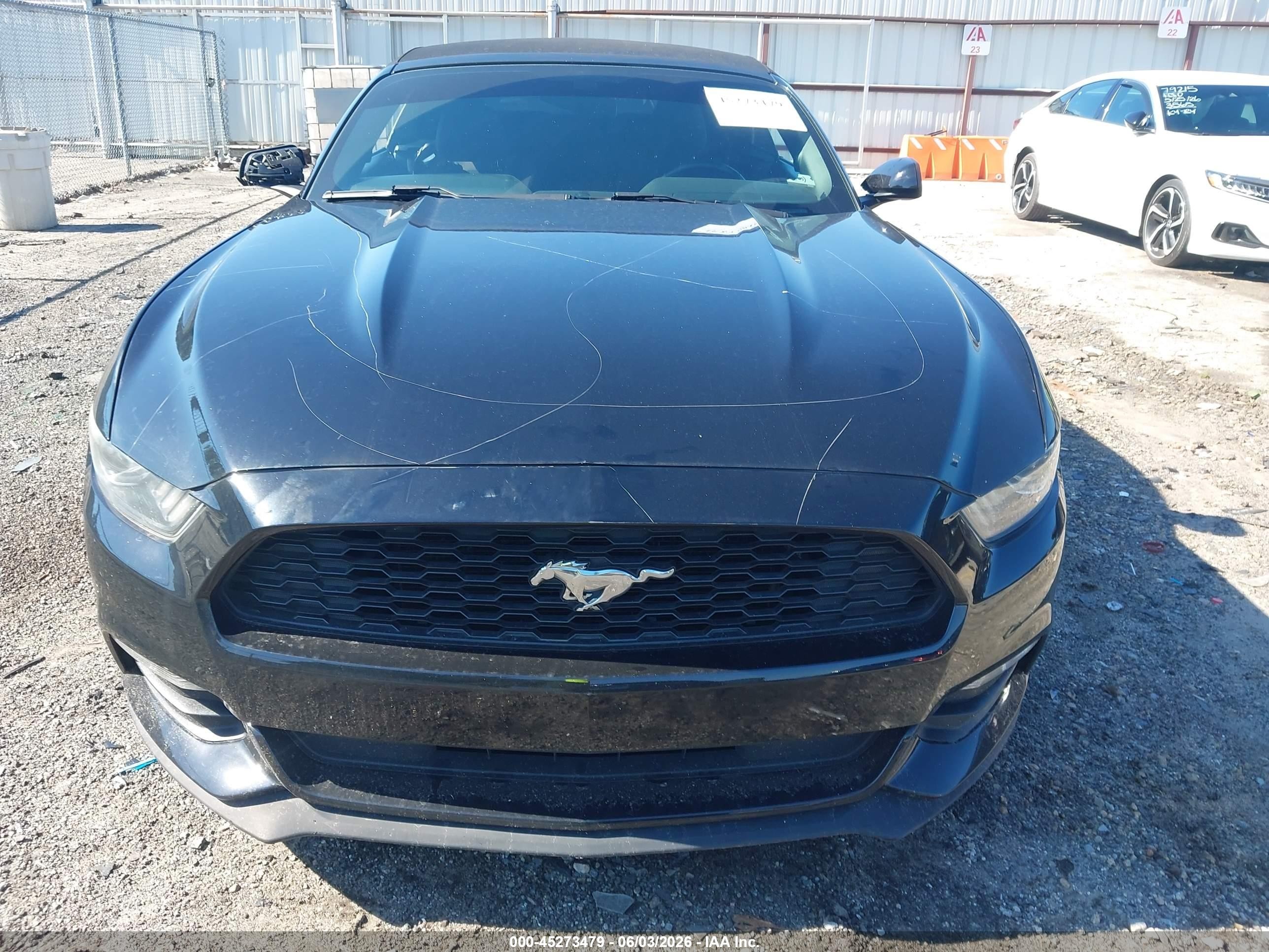 2015 Ford Mustang V6 Black vin: 1FATP8EM7F5400996