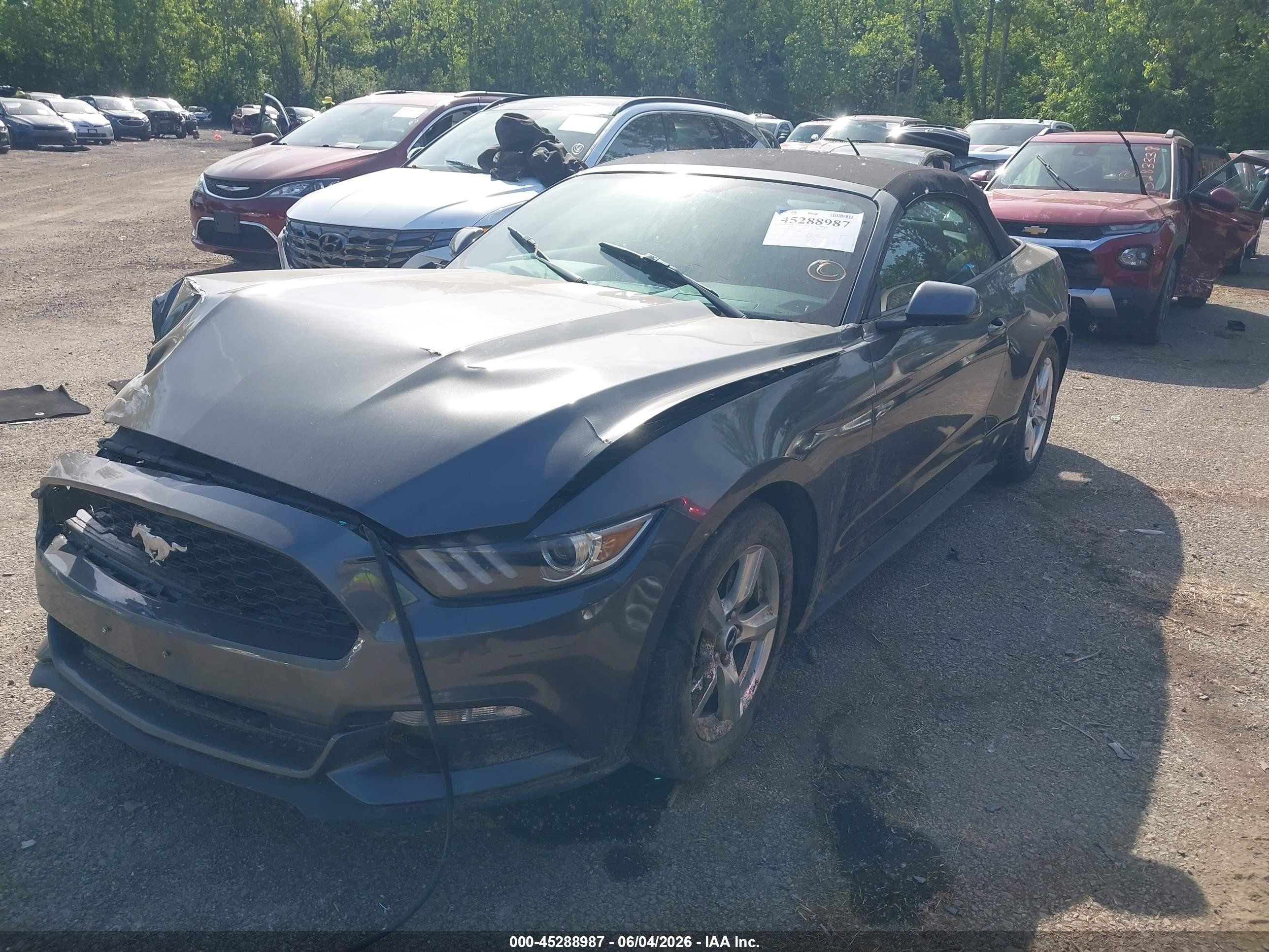2015 Ford Mustang V6 Gray vin: 1FATP8EM8F5359908