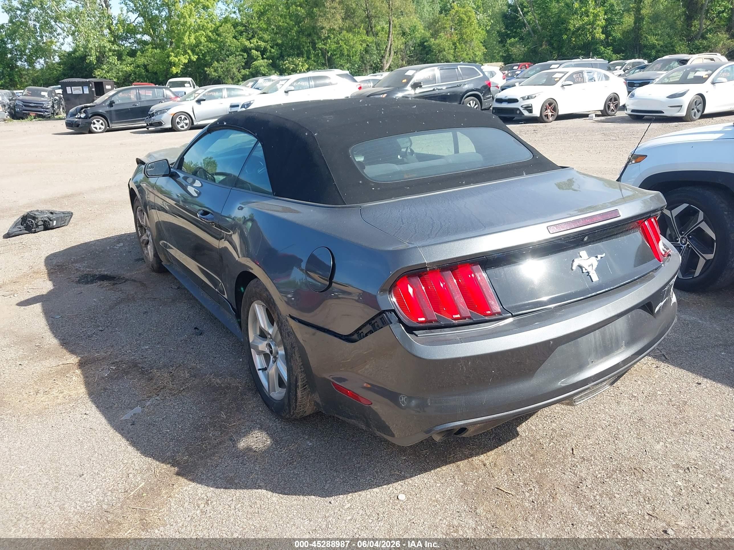 2015 Ford Mustang V6 Gray vin: 1FATP8EM8F5359908