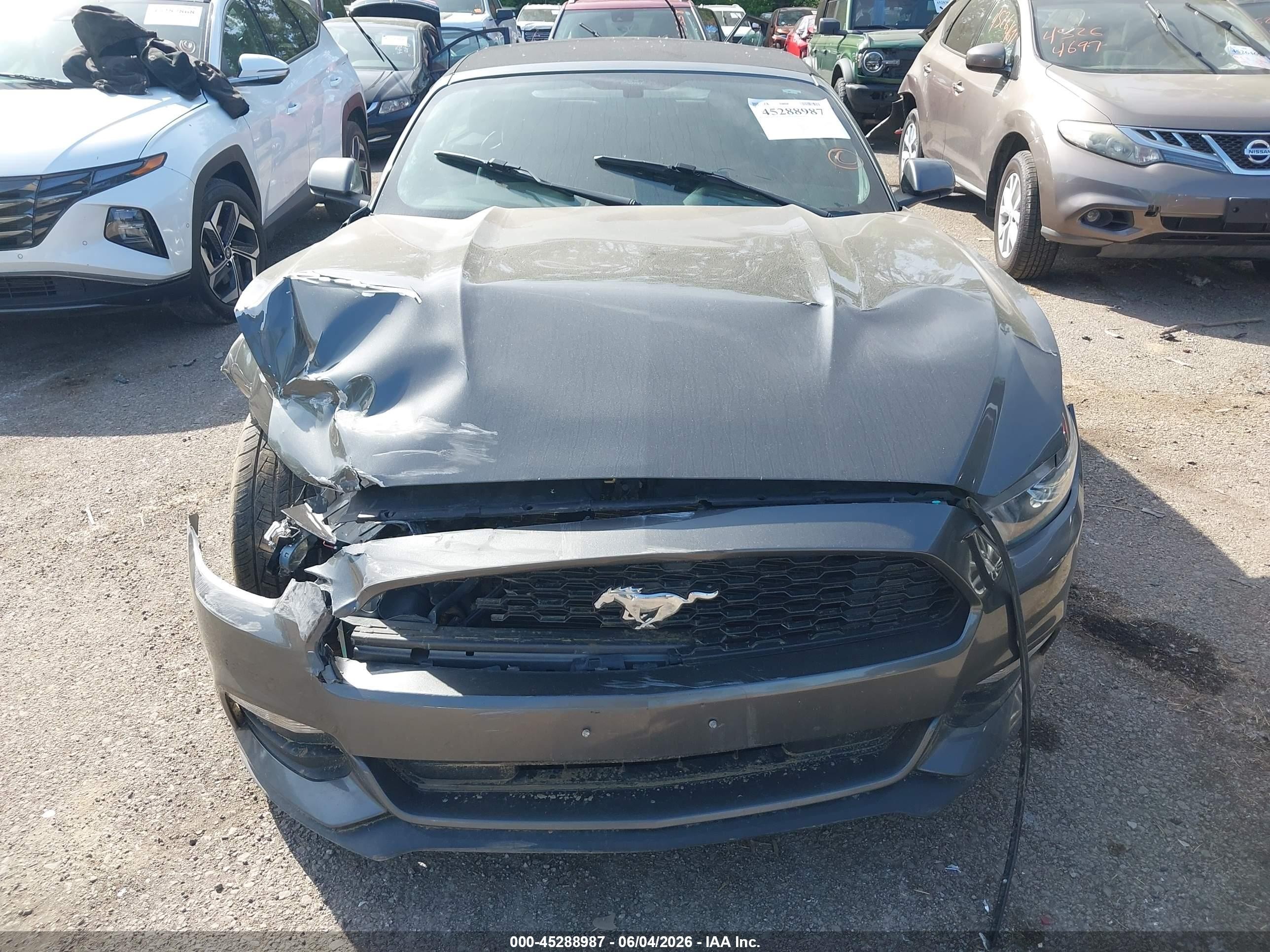 2015 Ford Mustang V6 Gray vin: 1FATP8EM8F5359908