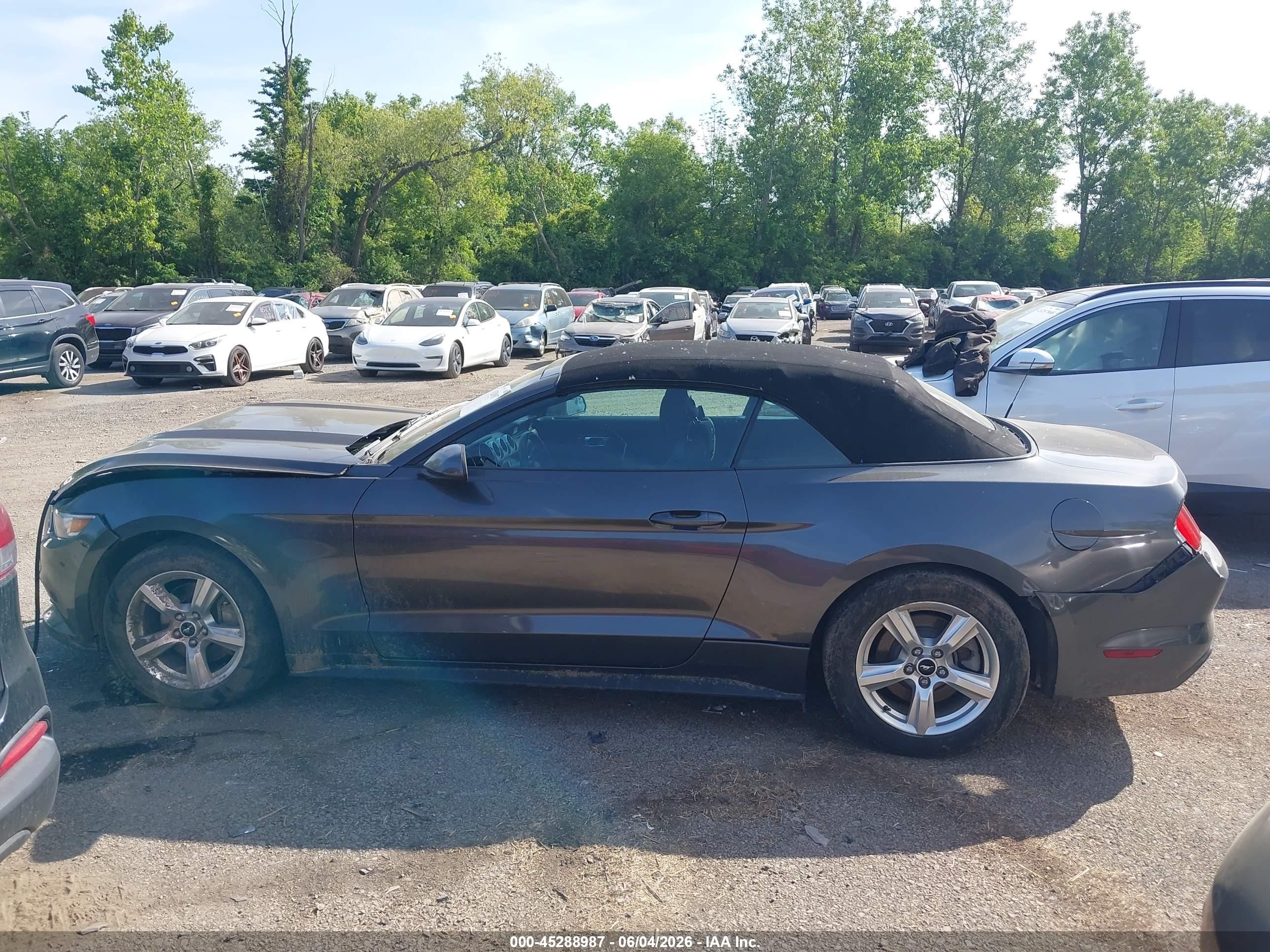 2015 Ford Mustang V6 Gray vin: 1FATP8EM8F5359908