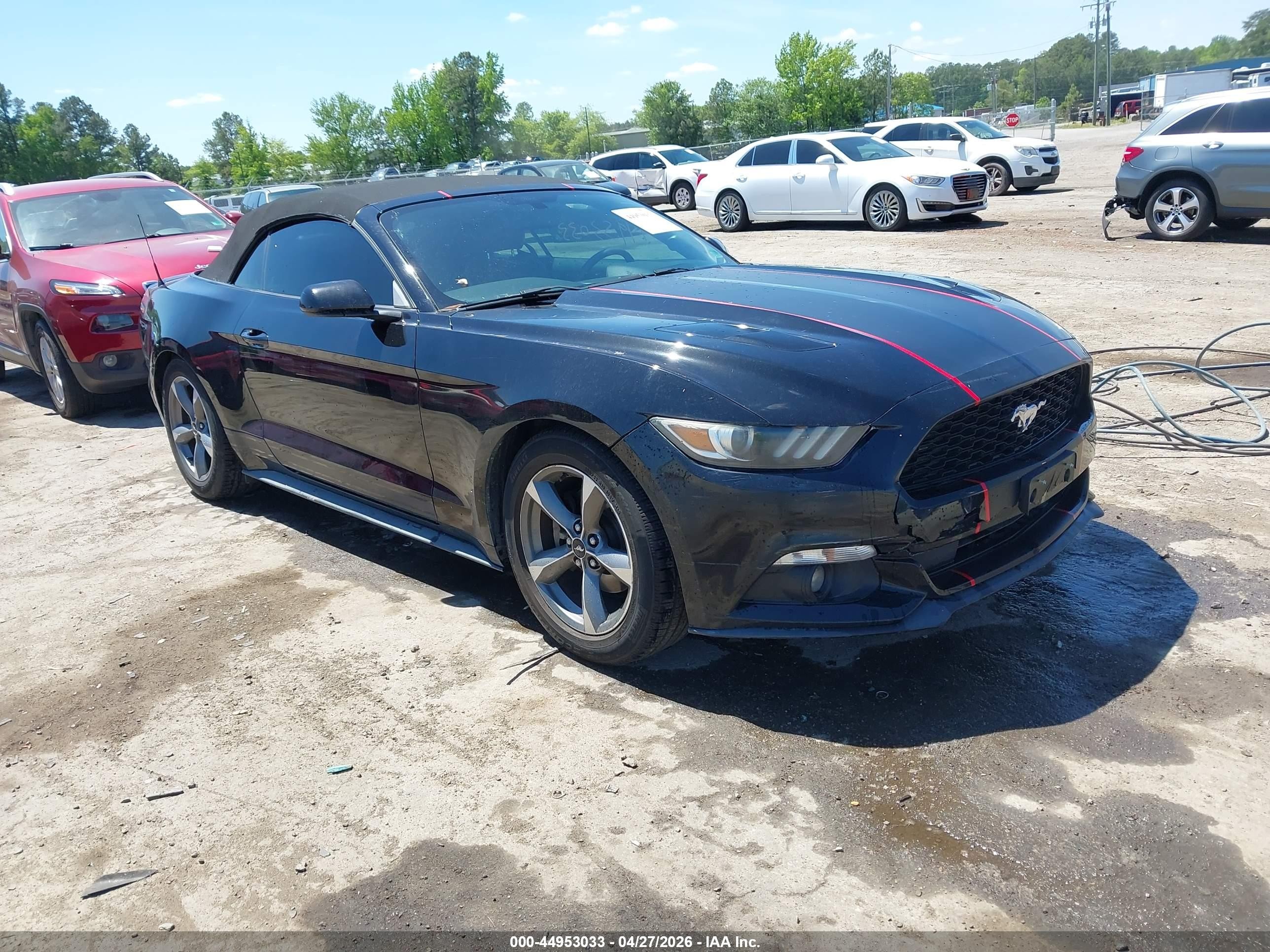 2015 Ford Mustang V6 Black vin: 1FATP8EM9F5333401