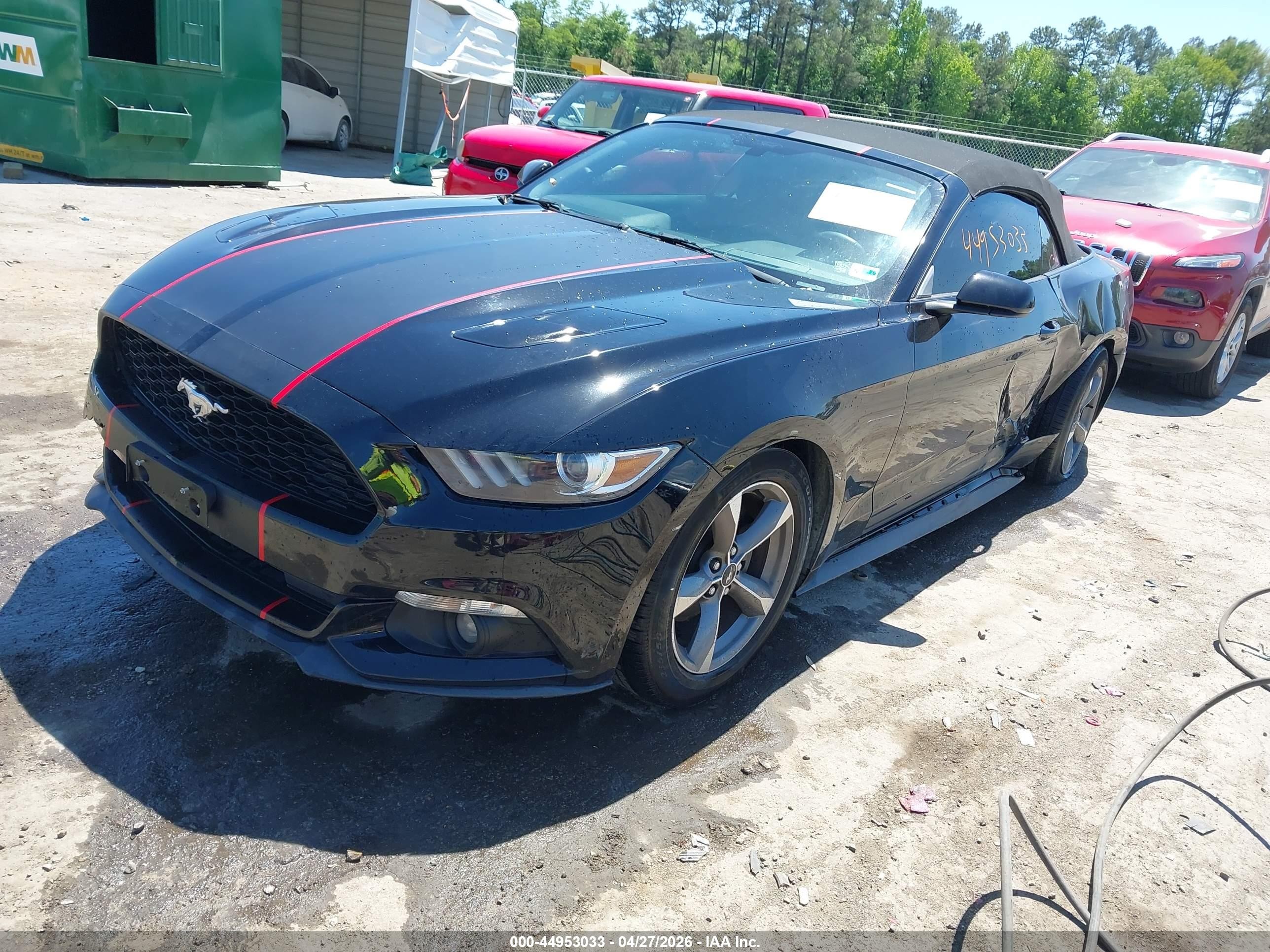 2015 Ford Mustang V6 Black vin: 1FATP8EM9F5333401