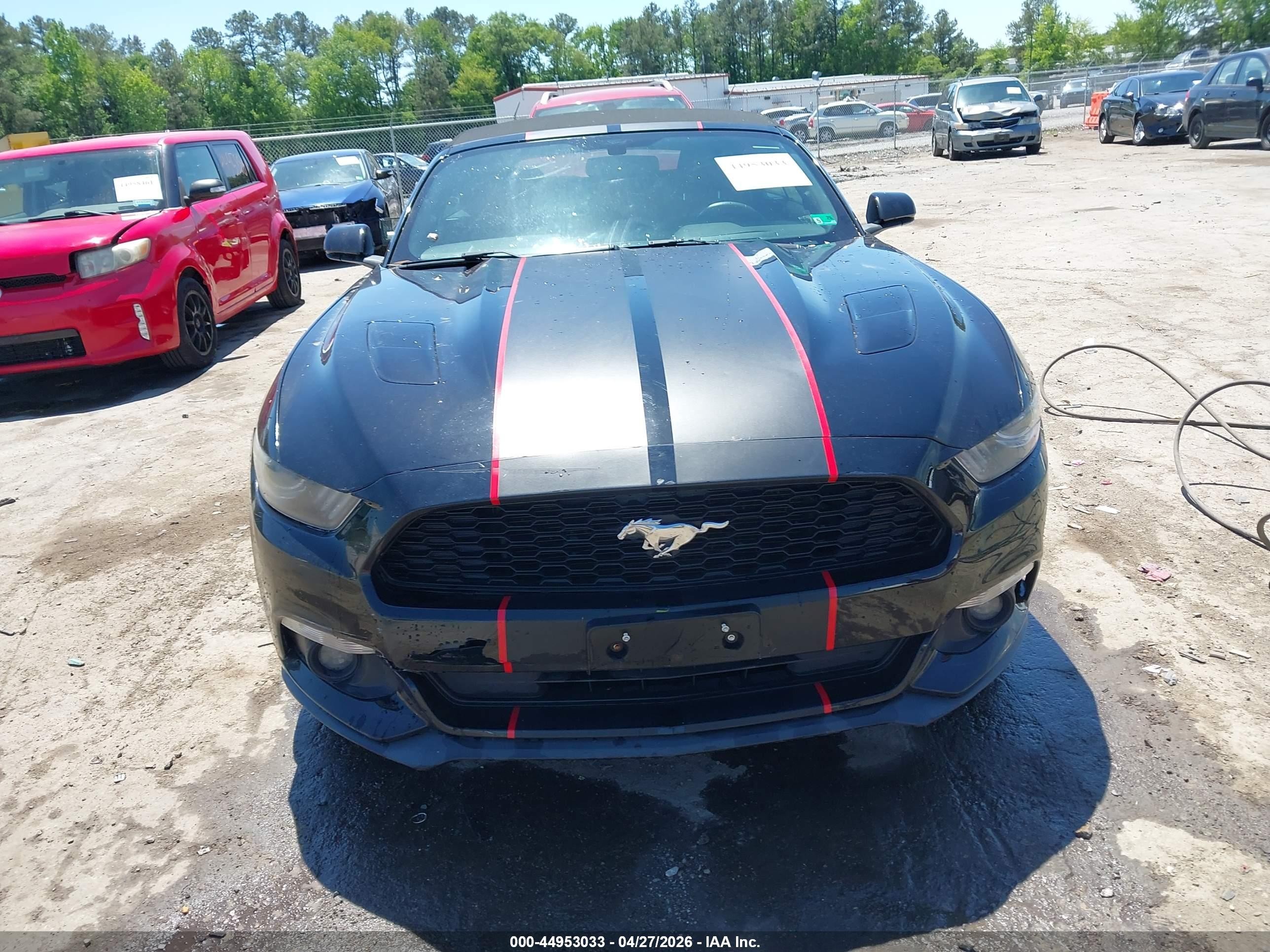 2015 Ford Mustang V6 Black vin: 1FATP8EM9F5333401
