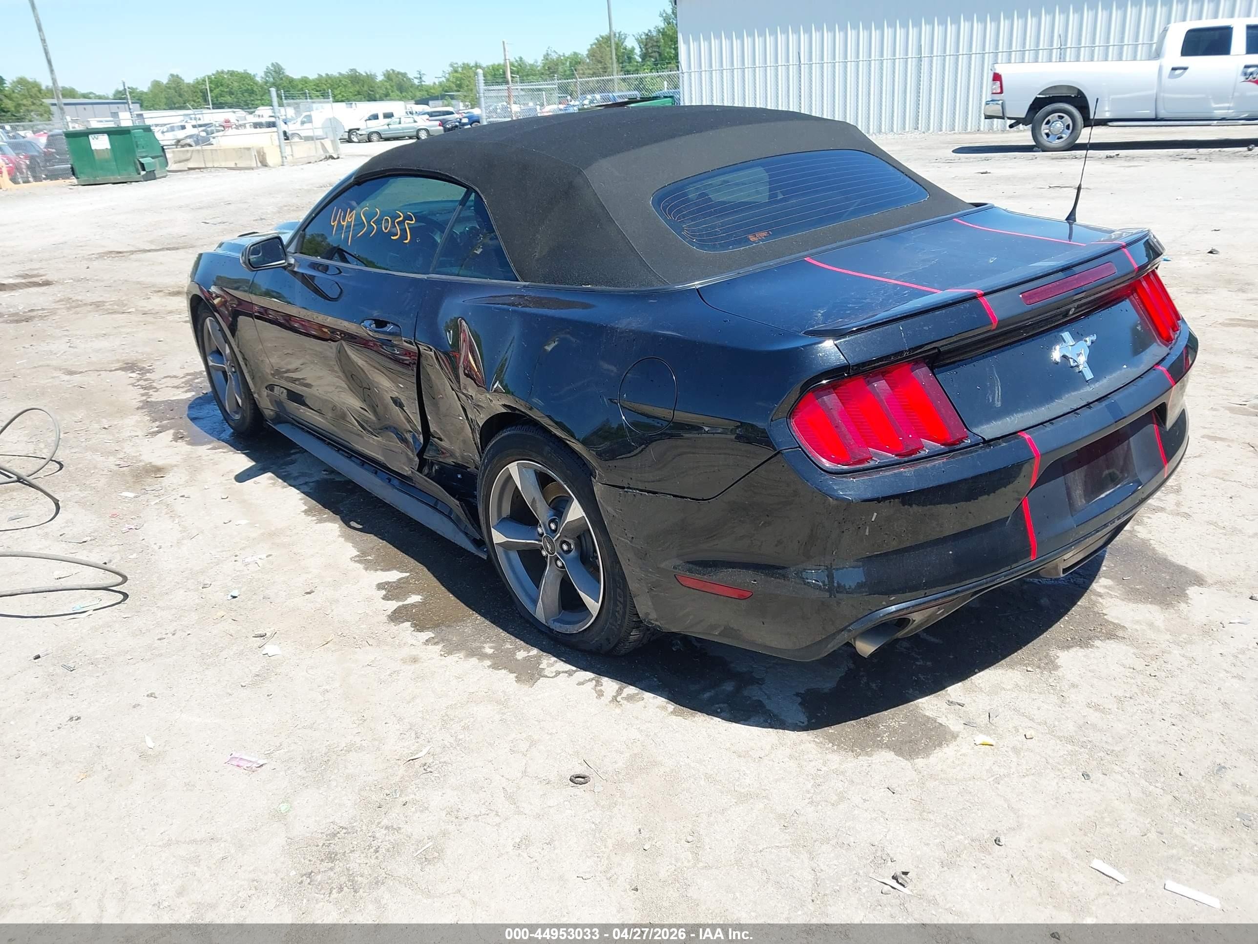 2015 Ford Mustang V6 Black vin: 1FATP8EM9F5333401