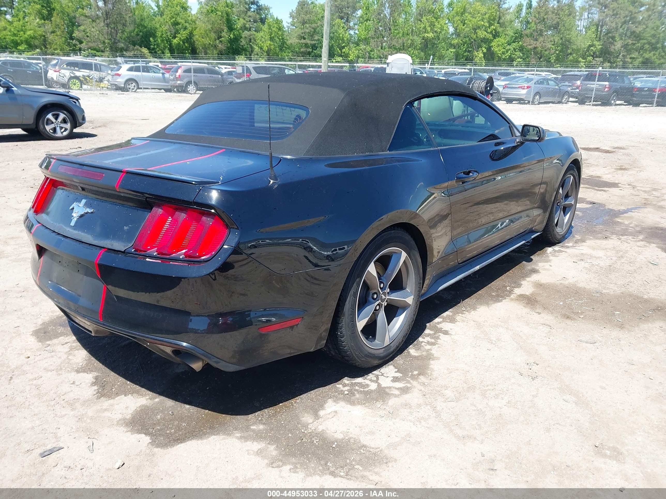2015 Ford Mustang V6 Black vin: 1FATP8EM9F5333401