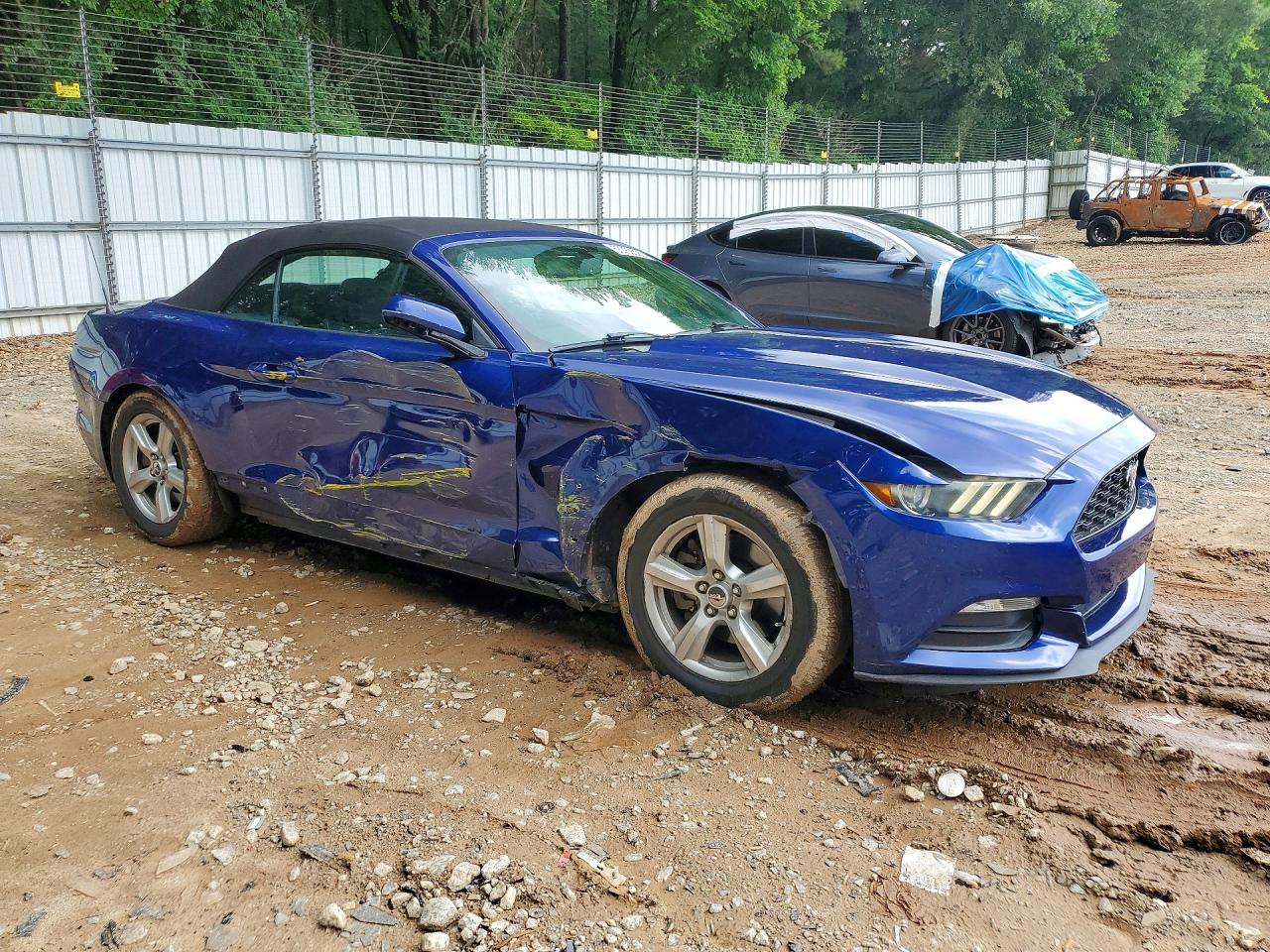 2015 Ford Mustang Blue vin: 1FATP8EM9F5371534