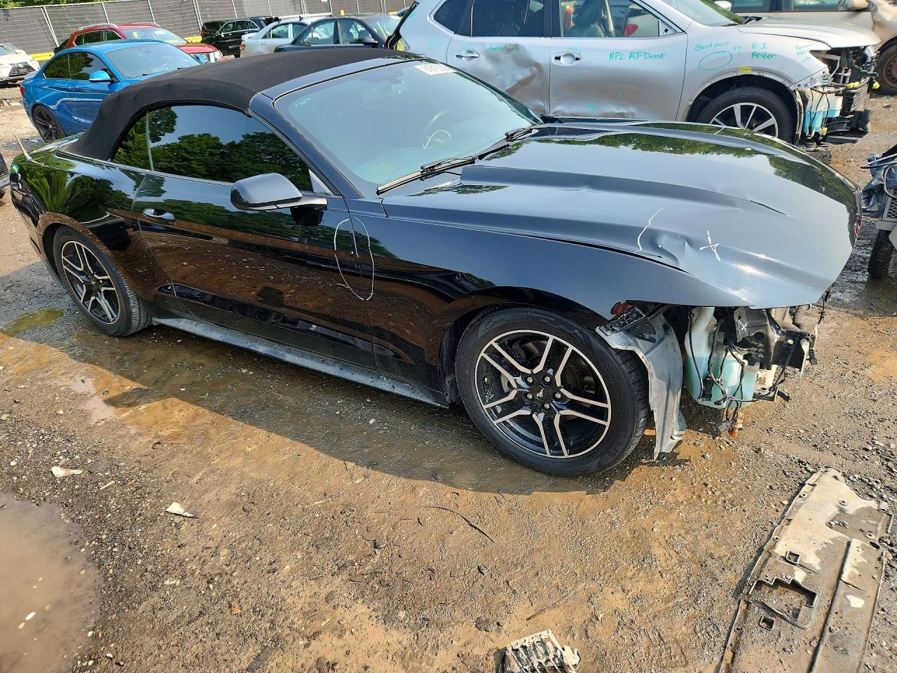 2015 Ford Mustang Black vin: 1FATP8EM9F5374675