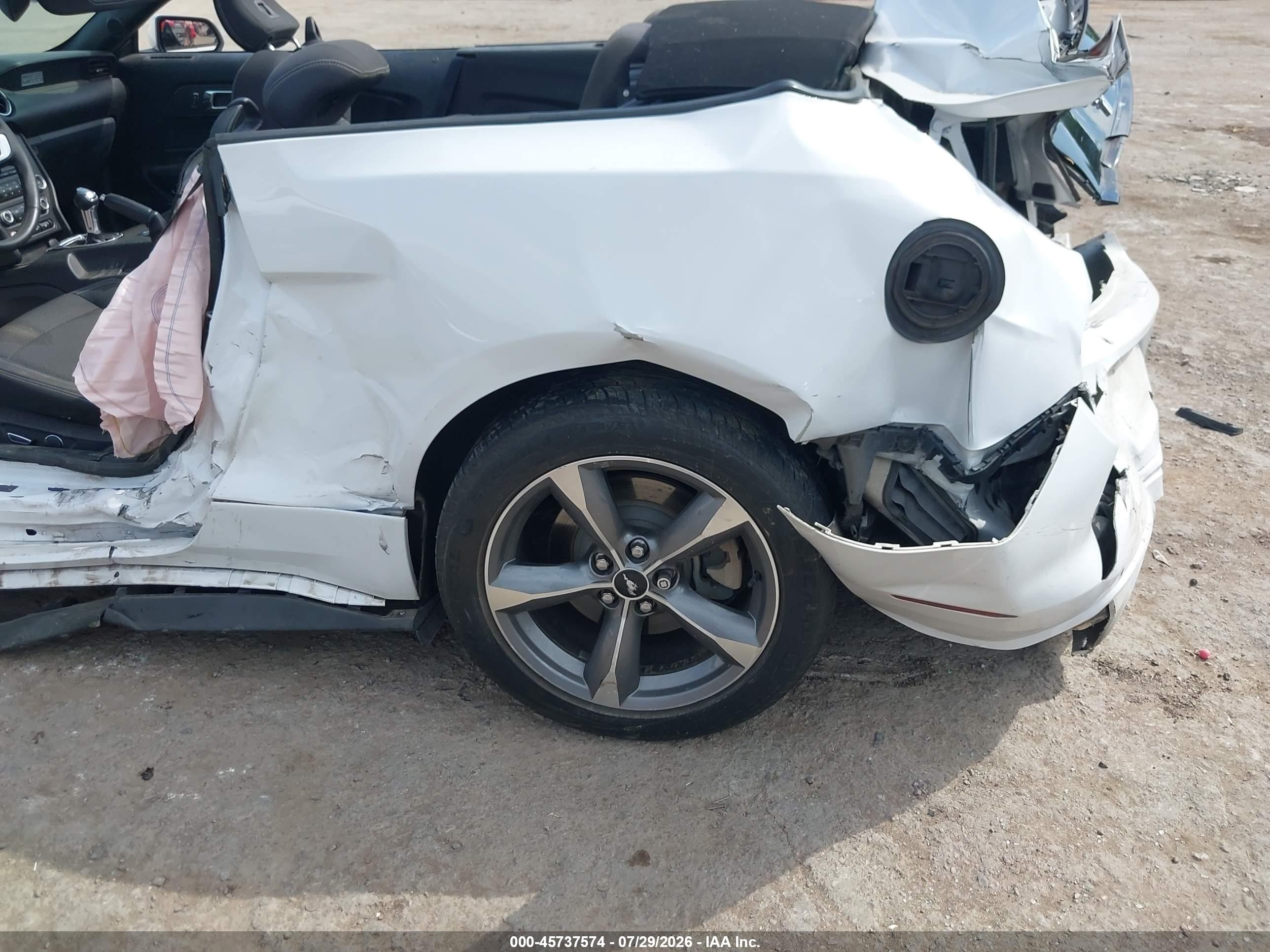 2015 Ford Mustang V6 White vin: 1FATP8EM9F5388527