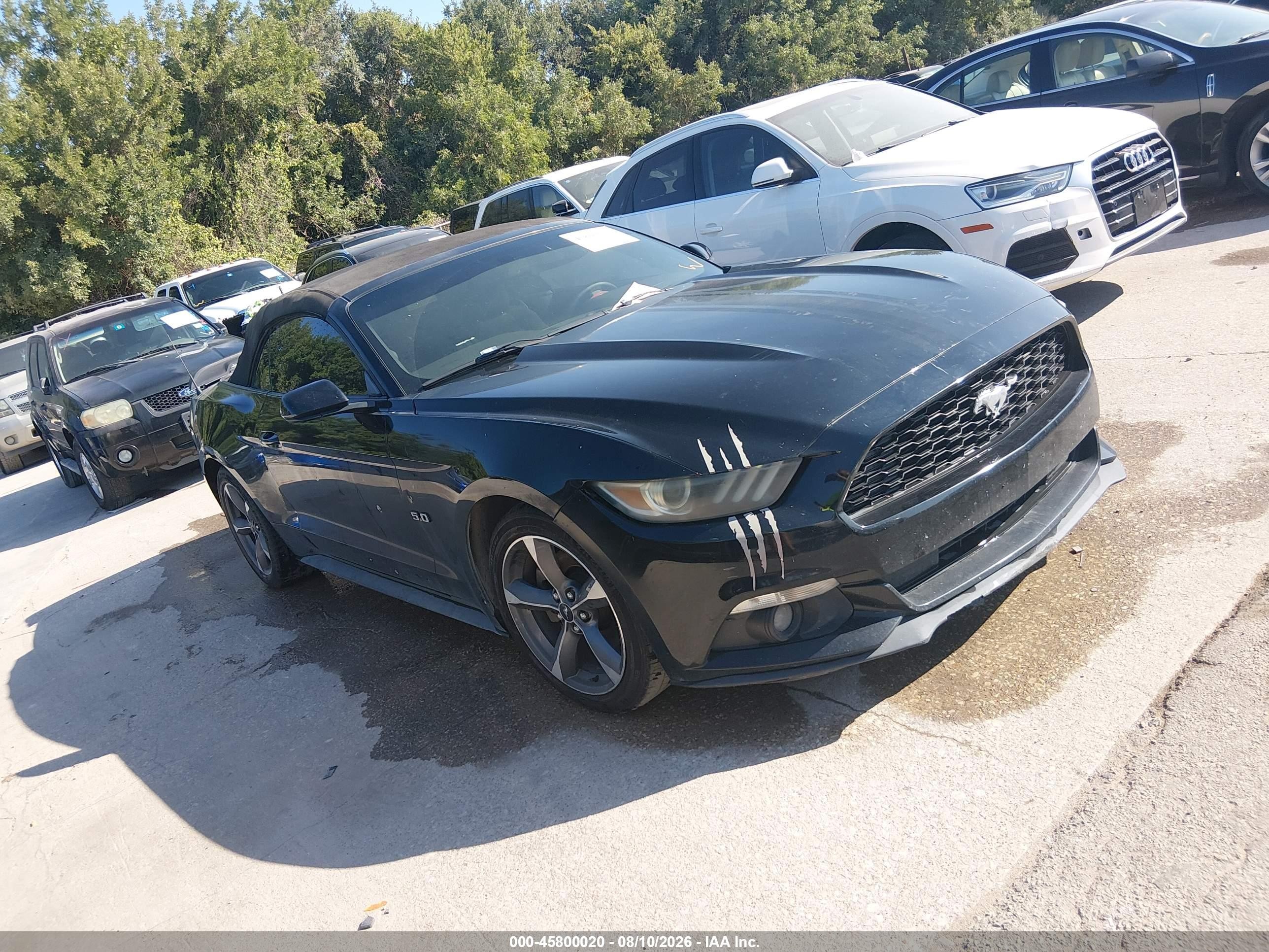 2015 Ford Mustang V6 Black vin: 1FATP8EMXF5365838