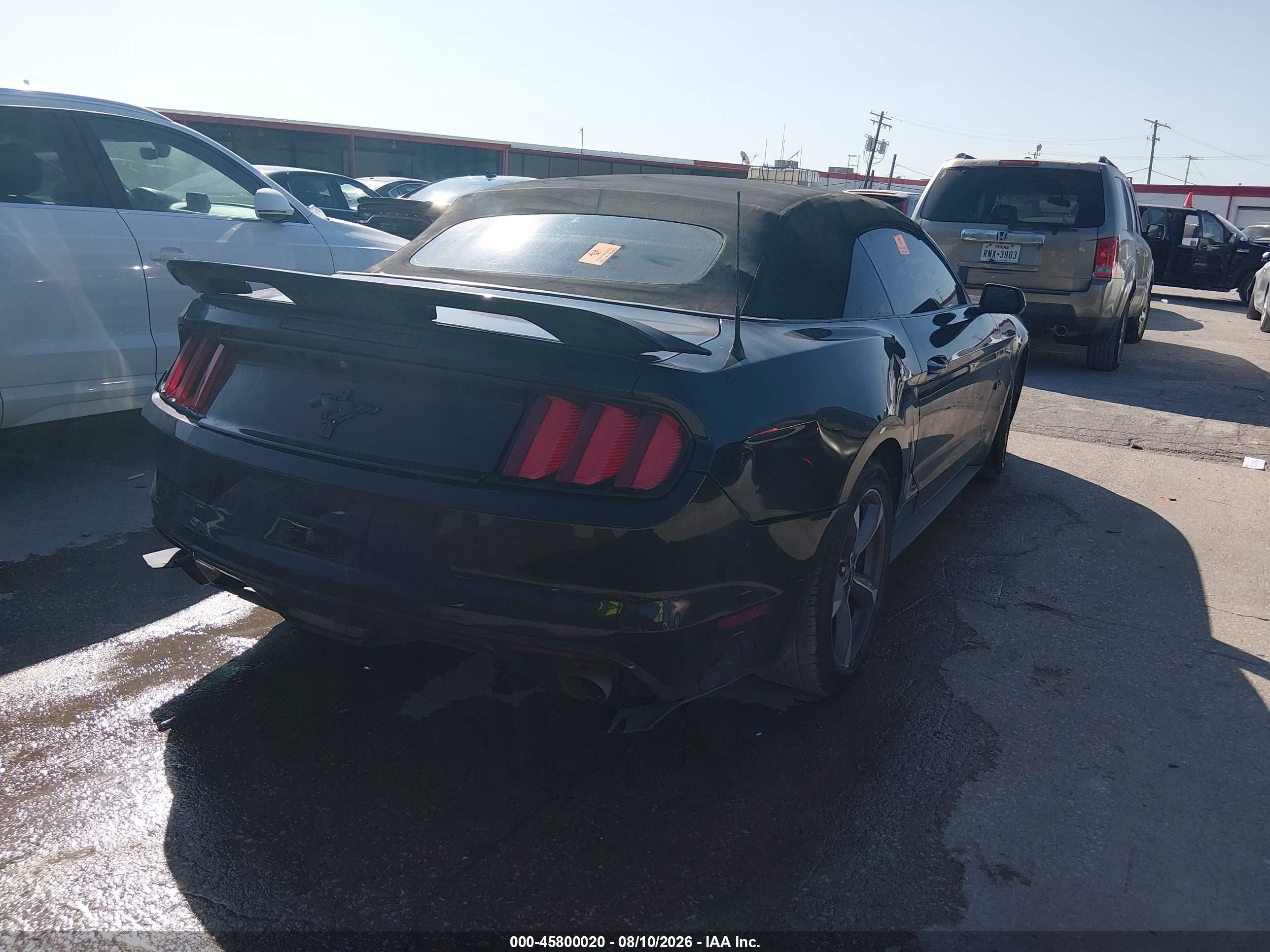 2015 Ford Mustang V6 Black vin: 1FATP8EMXF5365838