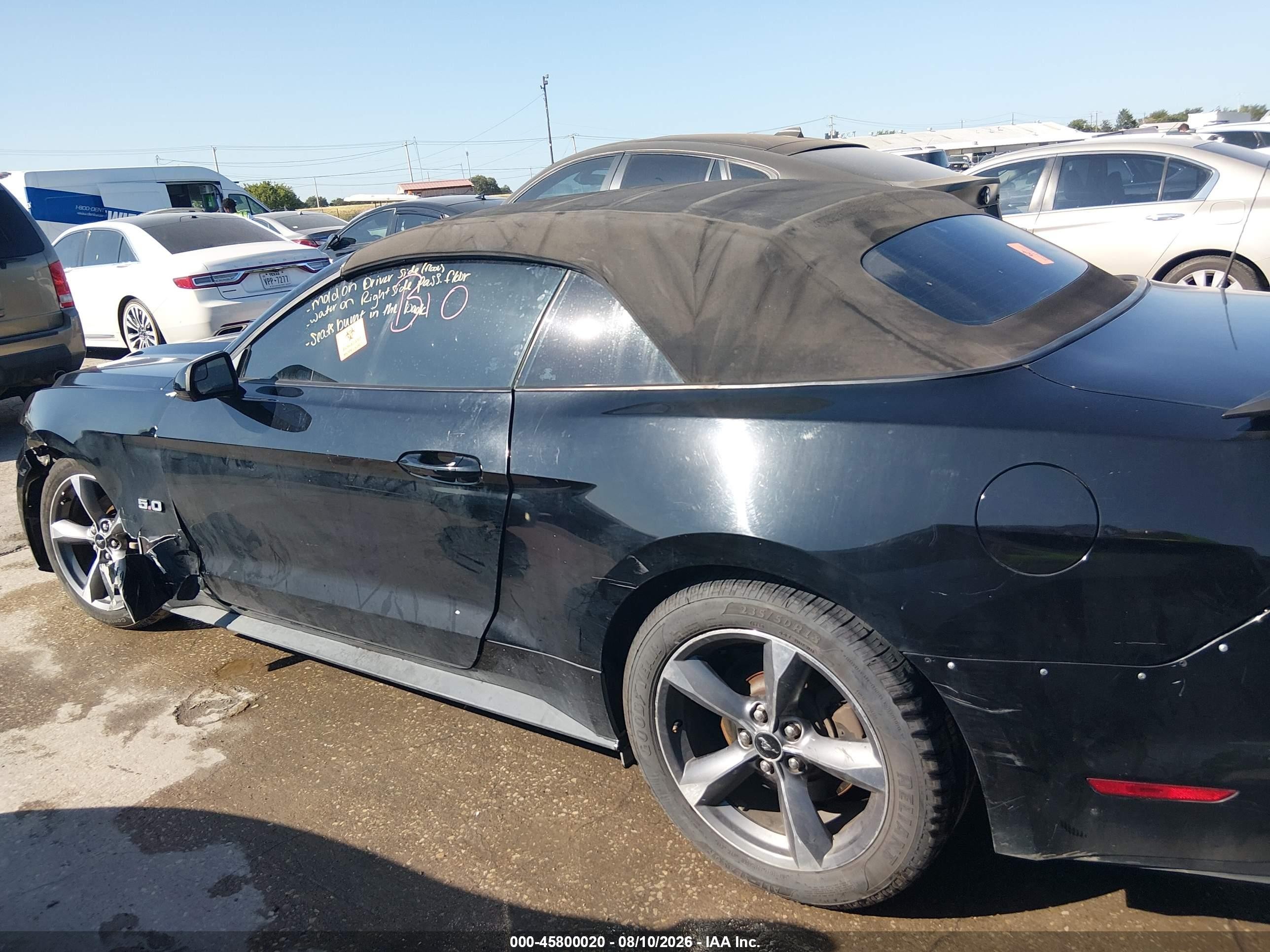 2015 Ford Mustang V6 Black vin: 1FATP8EMXF5365838