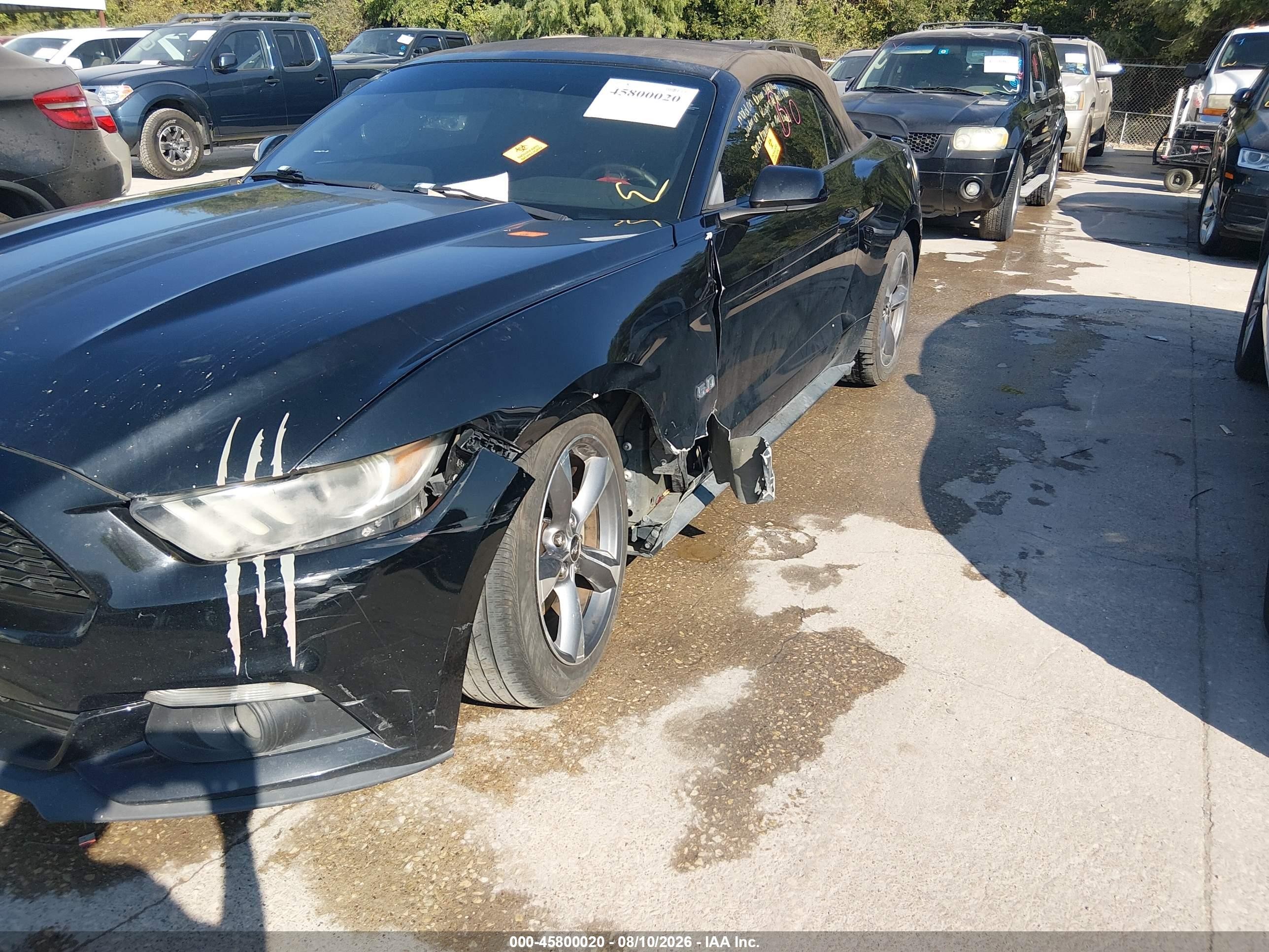 2015 Ford Mustang V6 Black vin: 1FATP8EMXF5365838