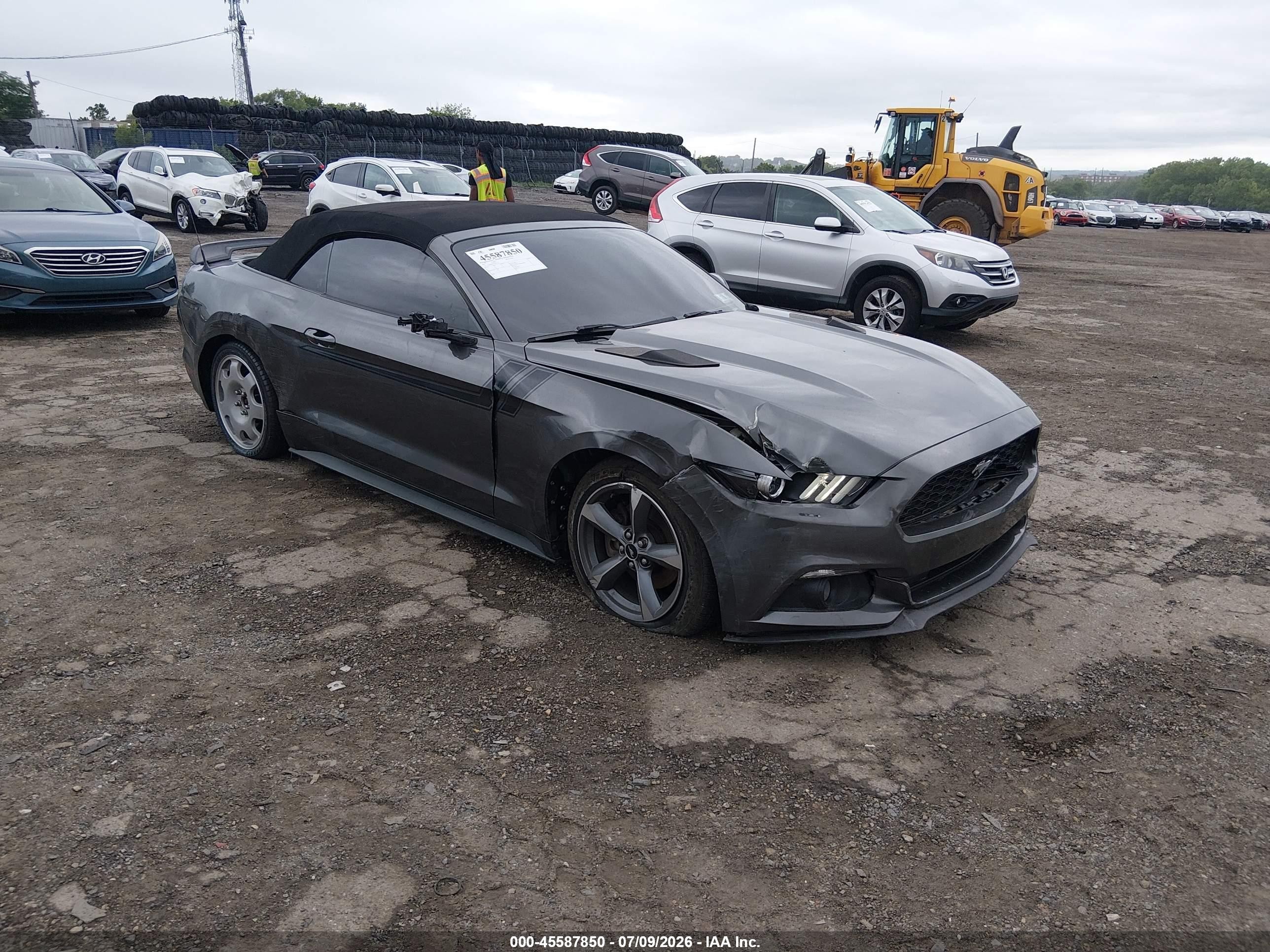 2015 Ford Mustang V6 Gray vin: 1FATP8EMXF5423138