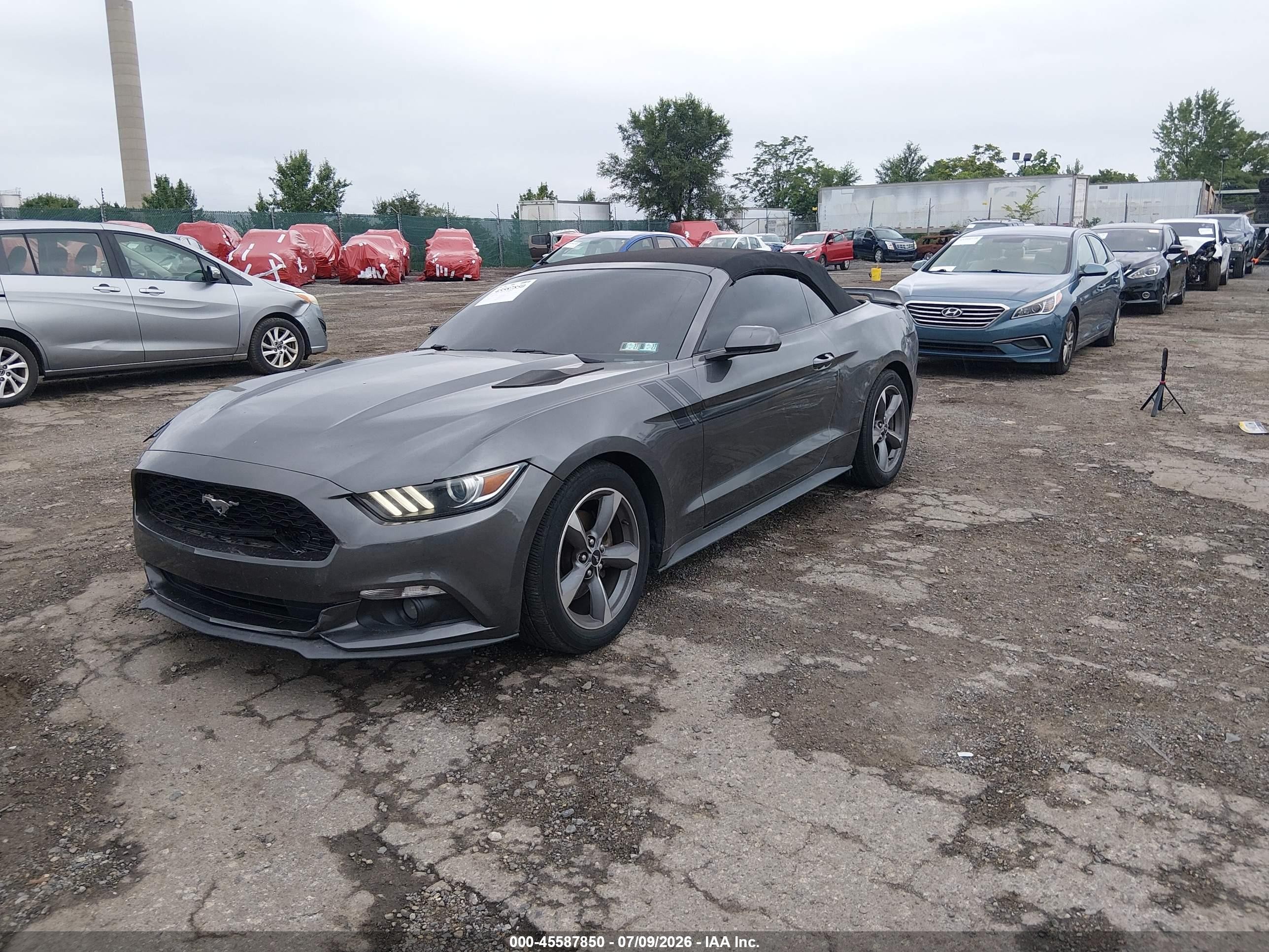 2015 Ford Mustang V6 Gray vin: 1FATP8EMXF5423138