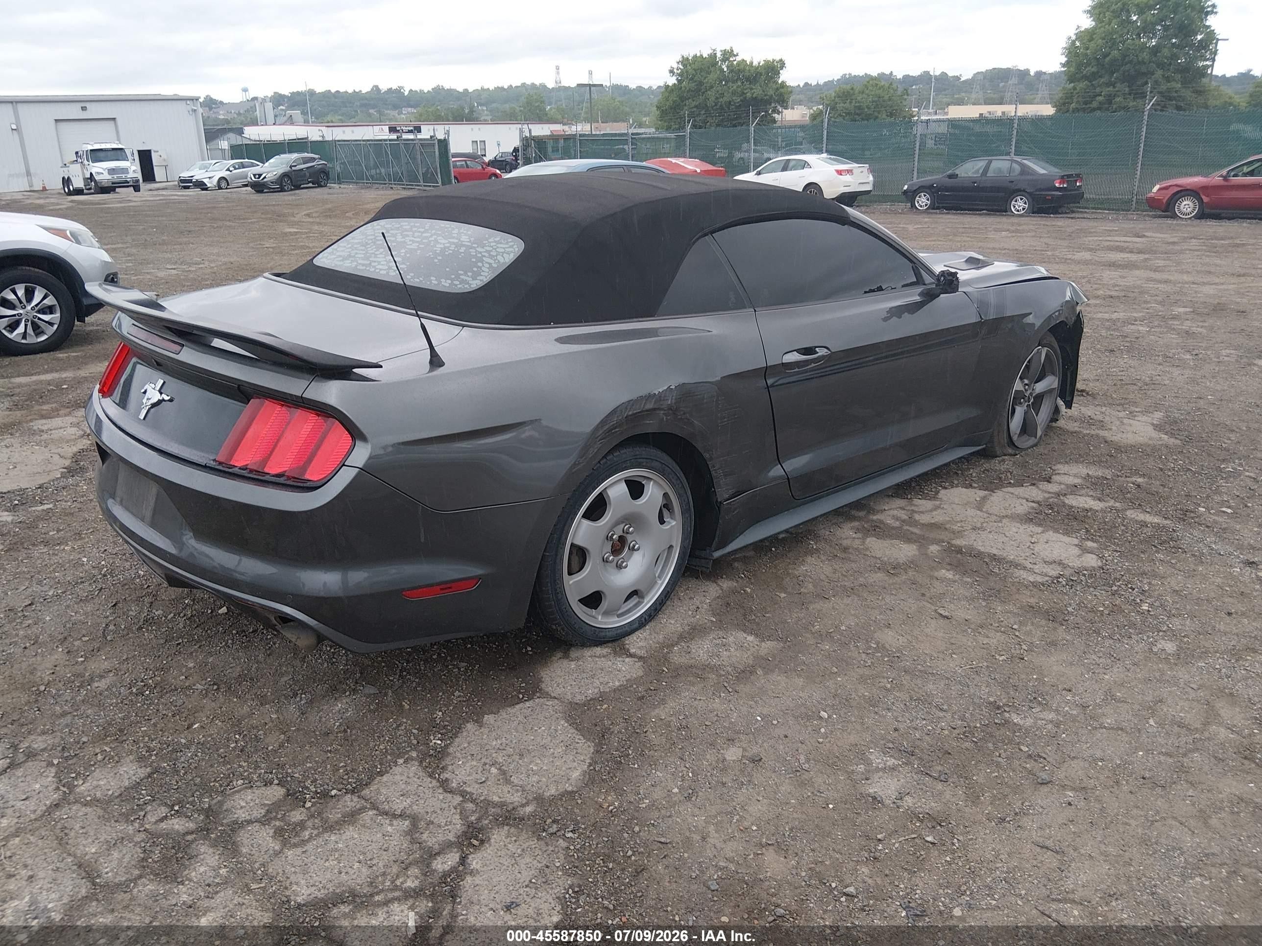 2015 Ford Mustang V6 Gray vin: 1FATP8EMXF5423138